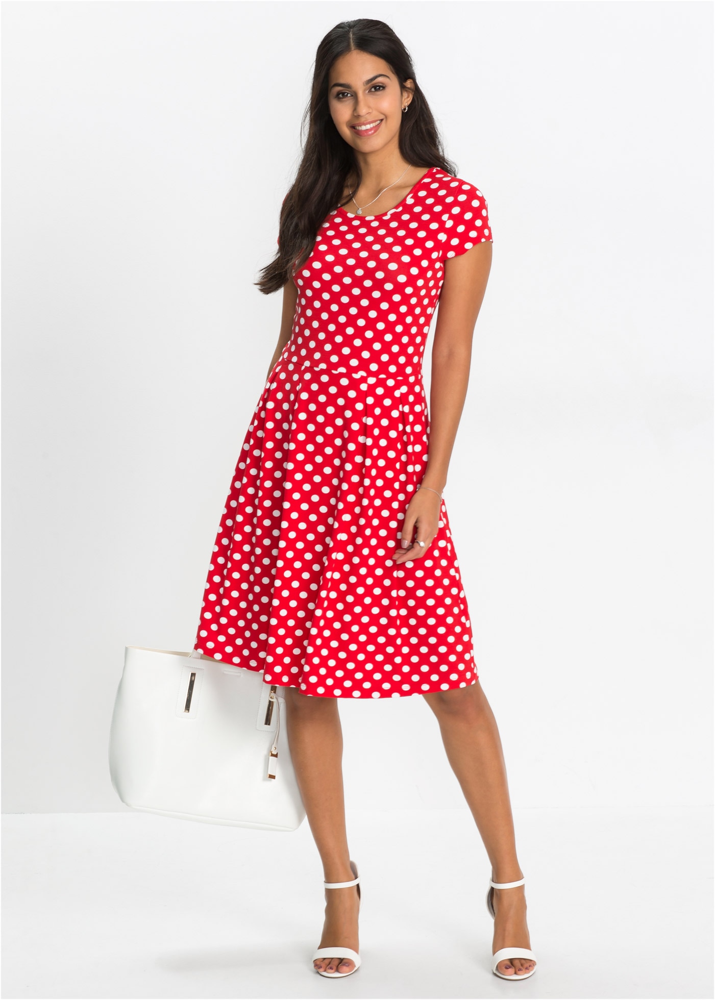 bonprix Jerseykleid »Jerseykleid aus Viskose-Mix« 1 tlg. für sommerliche Tage, aus Viskose-Mix, ausgestellte Passform