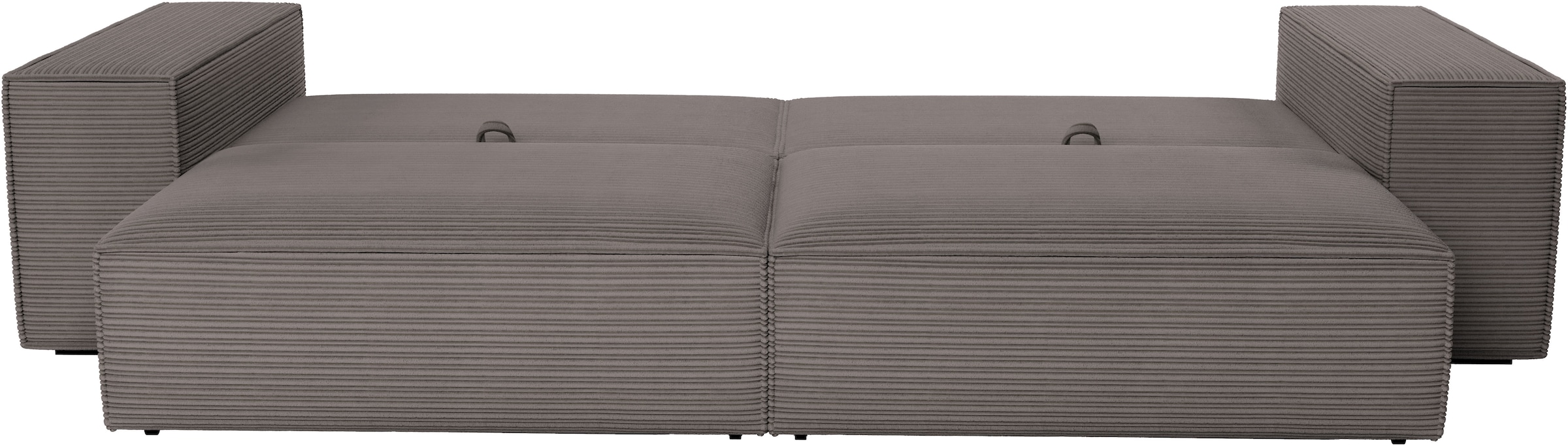 Trends by HG Big-Sofa »Conor XXL, B: 312cm, Liegefläche: 138x 238cm, in Cord und Velours« mit Schlaffunktion und Bettkasten