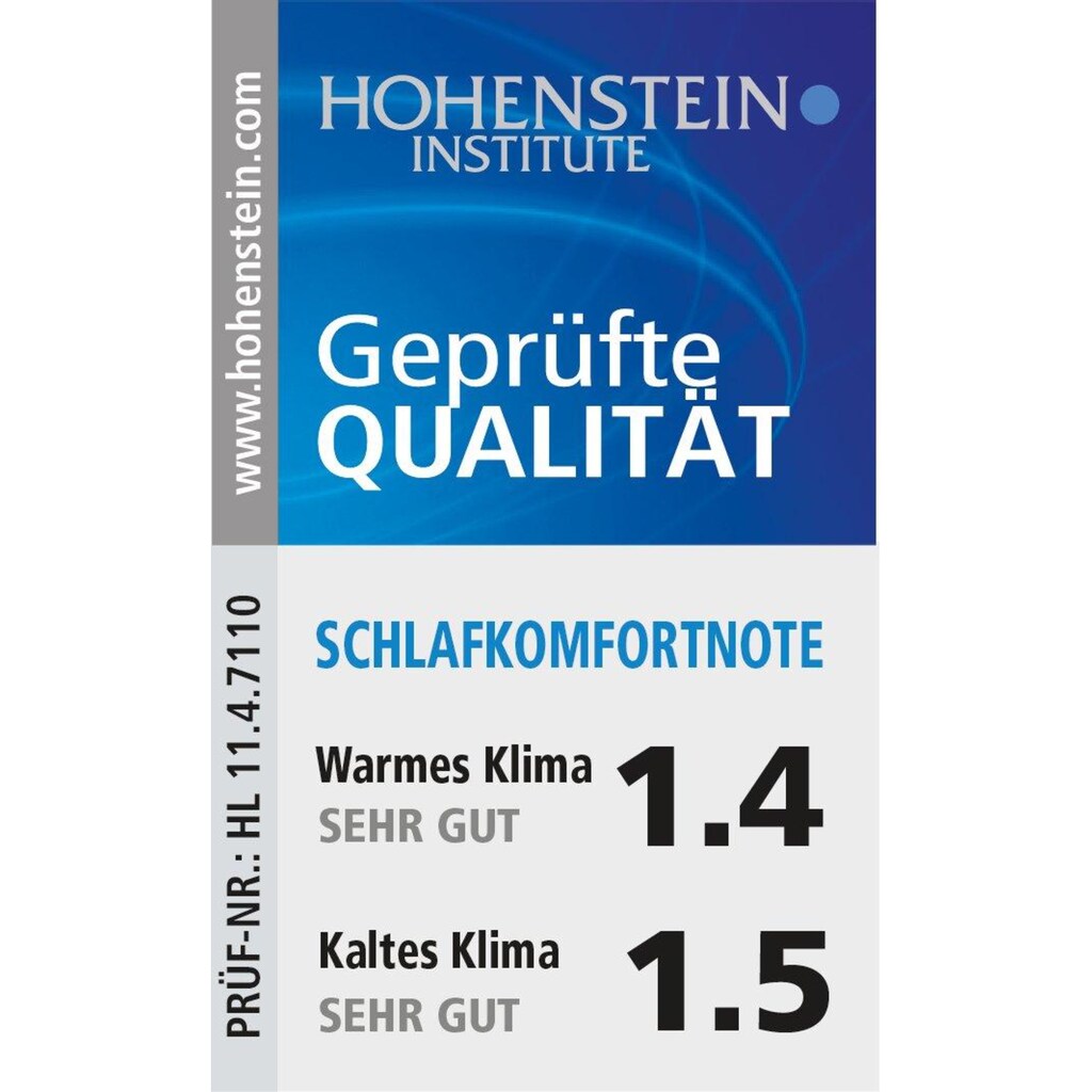 Haeussling Einziehdecke »Swiss Royal«, normal, Füllung weiße neue Daunen und Federn, Klasse I, (90% Daunen, 10% Federn), Bezug feine Einschütte, 100% Baumwolle, (1 St.)