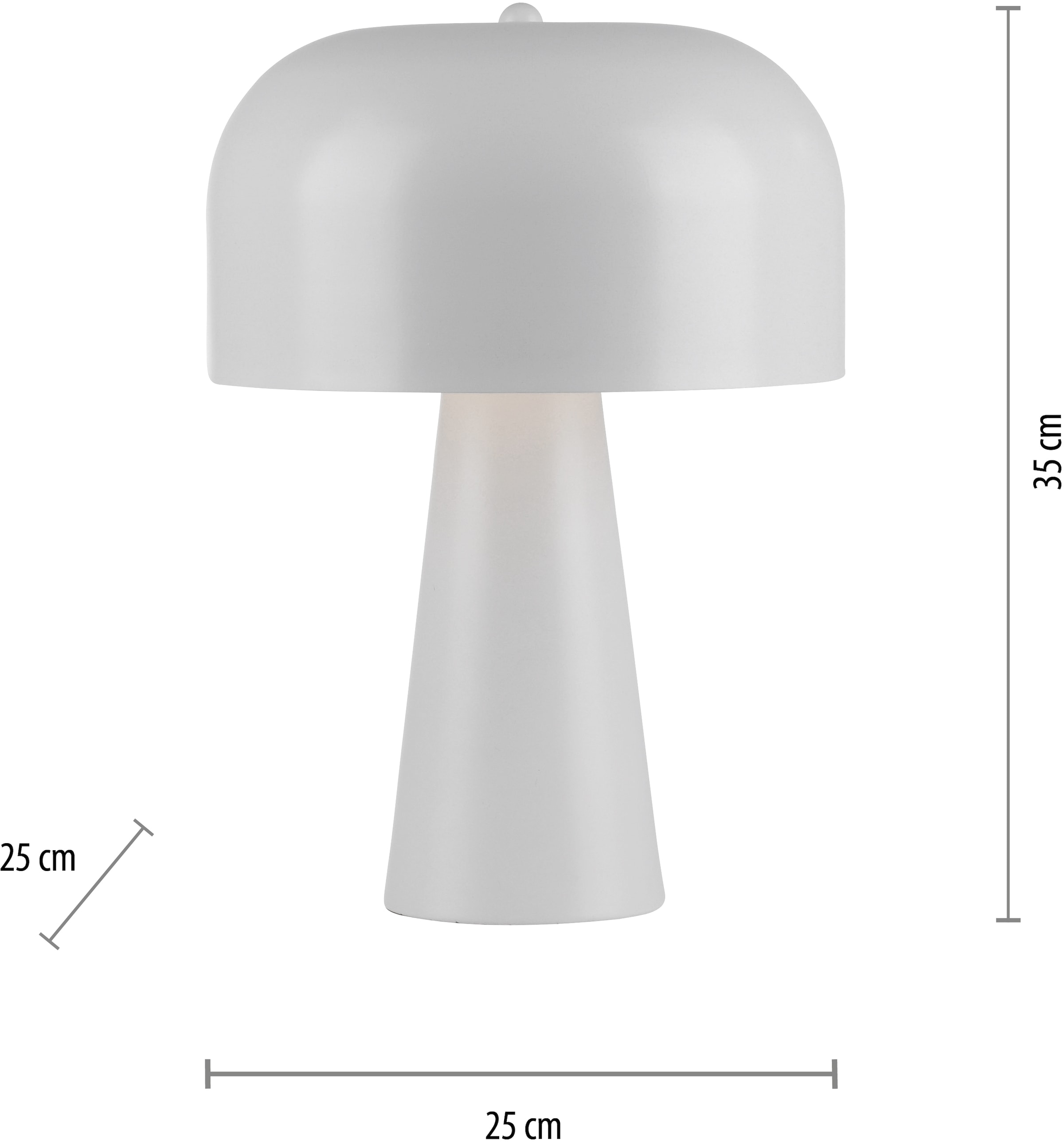 GALA Tischleuchte »Rue Olier«, Tischlampe online Schnurschalter, 3 mit Garantie Jahren XXL Pilzlampe | mit kaufen