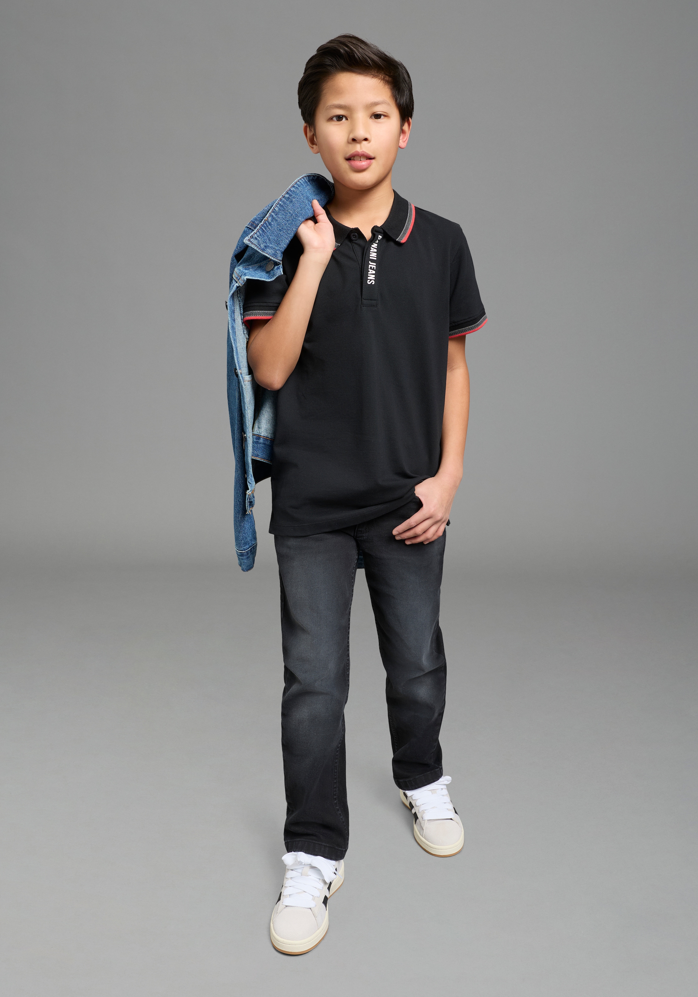 Bruno Banani Poloshirt »Piqué-Shirt mit Logo-Print« Basic-Passform, Kurzarm, mit Knopfleiste, mit Logodruck