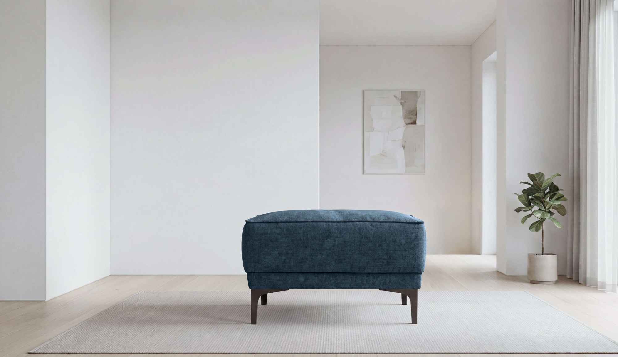 OTTO home Polsterhocker »Oland, Pouf, passend zur Serie OLAND, Chenille-Bezug« passend zur Serie OLAND