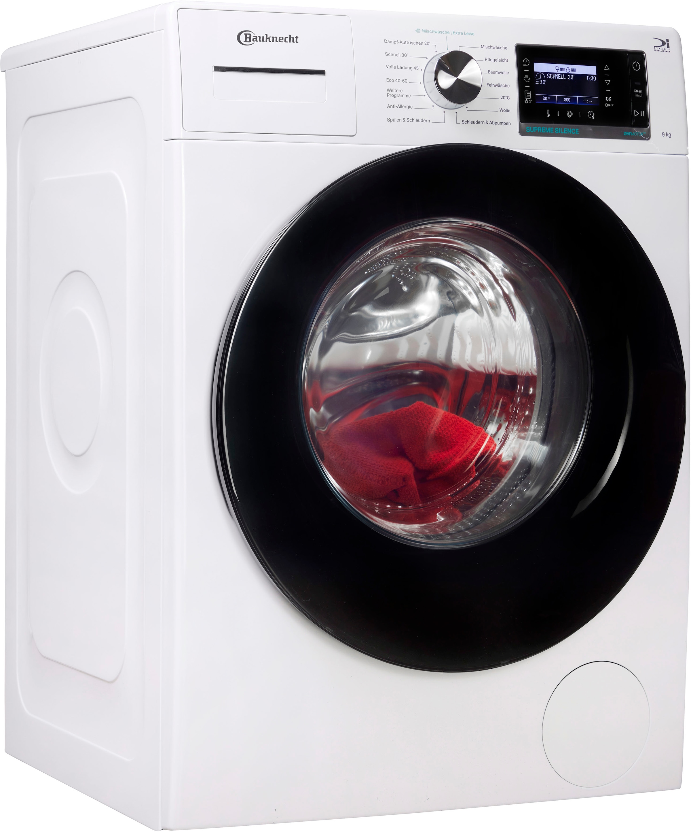 BAUKNECHT Waschmaschine "B6R 98E SILENCE DE" 9 kg 1400 U/min Dampfprogramm, besonders leise, Vollwasserschutz