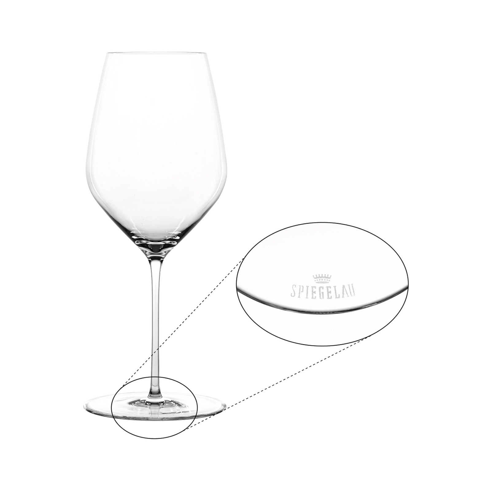 SPIEGELAU Rotweinglas »Bordeauxgläser + Poliertuch Hi-Lite 650 ml 2er Set transparent«