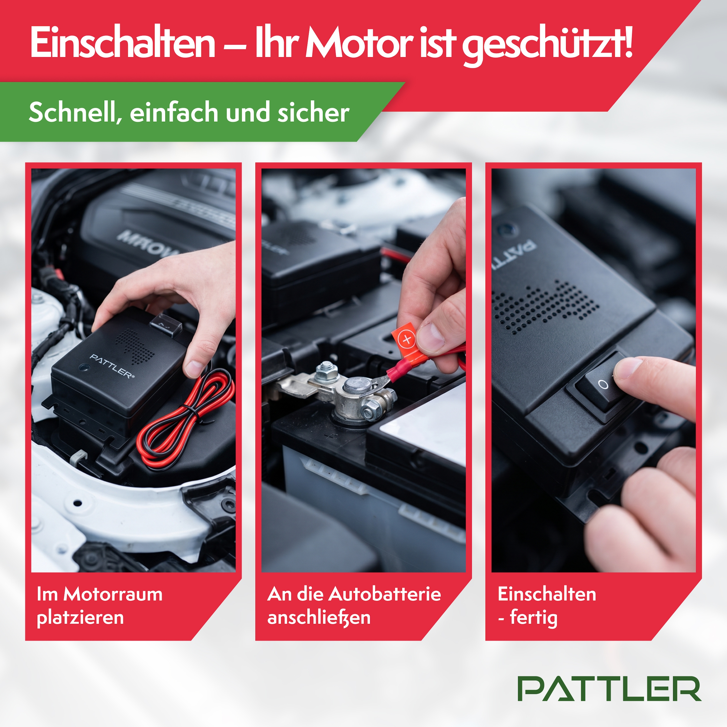 Pattler Ultraschall-Tierabwehr »Marderschreck 12 Volt fürs Auto« 2 Geräte