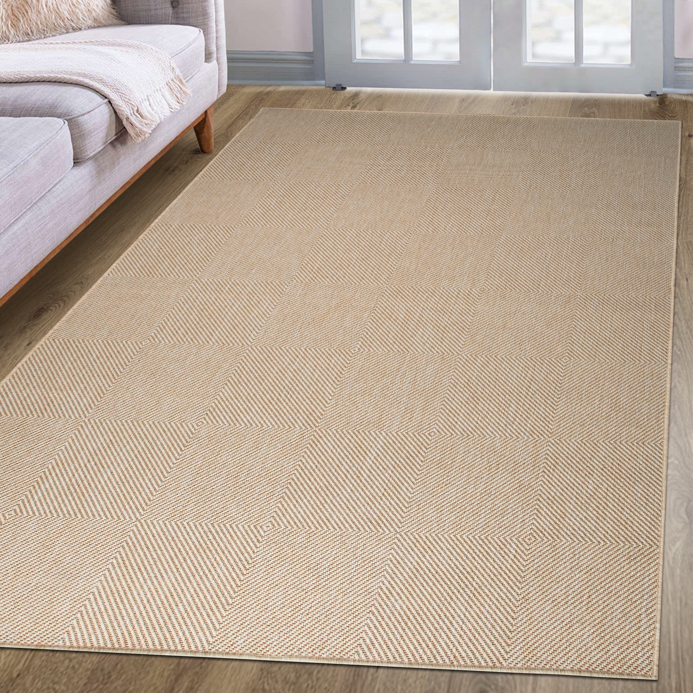 my home Teppich »Anna, auch als Läufer erhältlich«, rechteckig, 3 mm Höhe, In- und Outdoor geeignet, Sisal-Optik, Wetterfest & UV-beständig