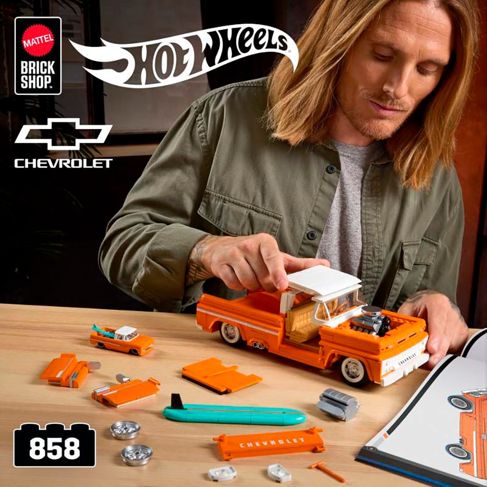 Mattel® Modellbausatz »Mattel Brick Shop Hot Wheels, ELITE SERIES CHEVY« 858 Stk. tlg. 1:16