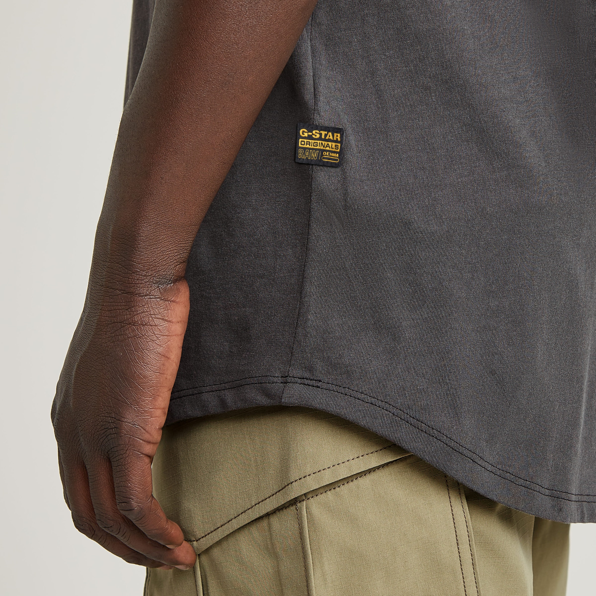 G-STAR T-Shirt »Text Back Overdyed Lash«, mit großem Backprint