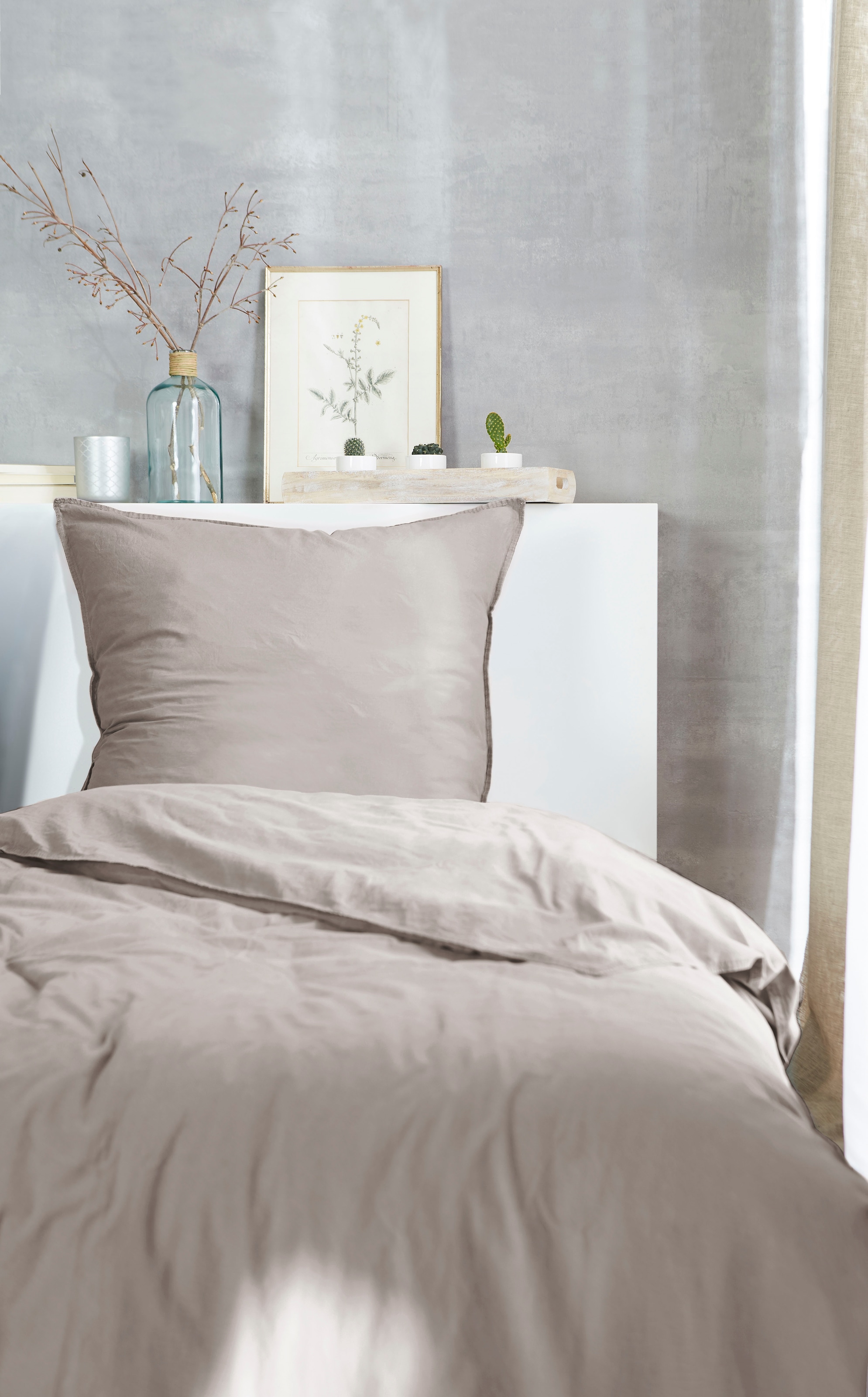 Primera Bettwäsche »Primera Stone-Washed Flanell« 2 Stk. tlg. Bettwäsche aus samtig weicher angerauter Baumwolle, ab Gr. 135x200 cm