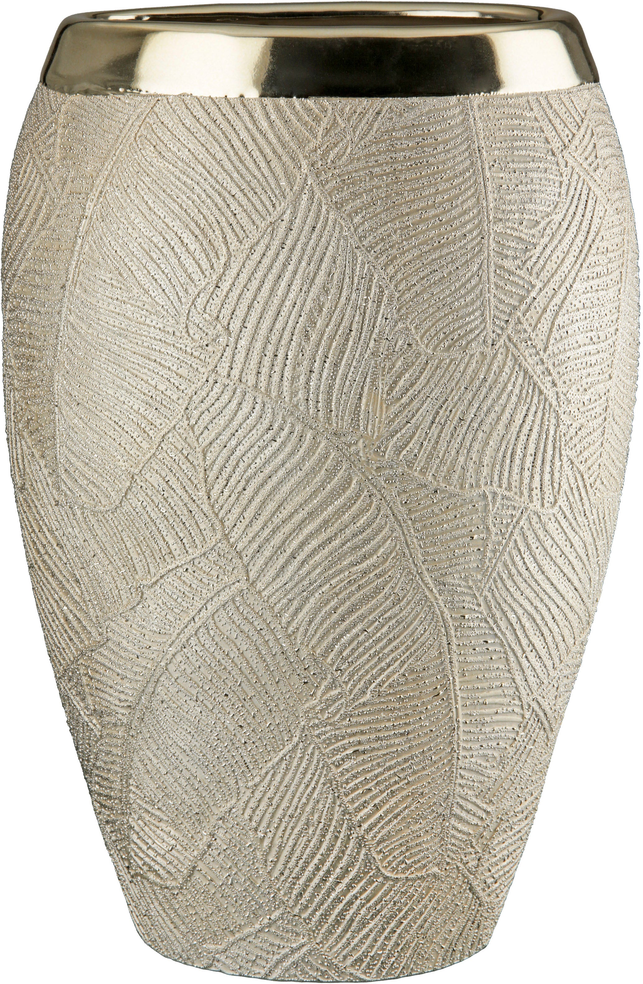 GILDE Dekovase »Cascade«, aus Keramik, Höhe ca. 35 cm auf Rechnung  bestellen