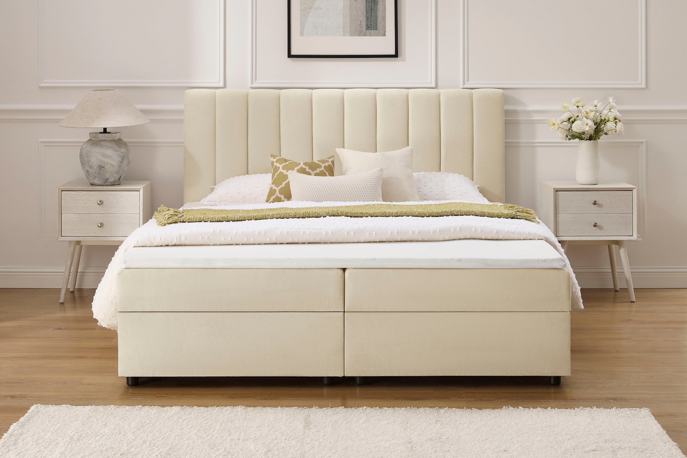 OTTO home Boxbett »Haileyy inkl. Bettkasten und Topper, Liegefläche 180x200cm« erhältlich in der Größe 180x200 cm, inkl. Aufbauvideo