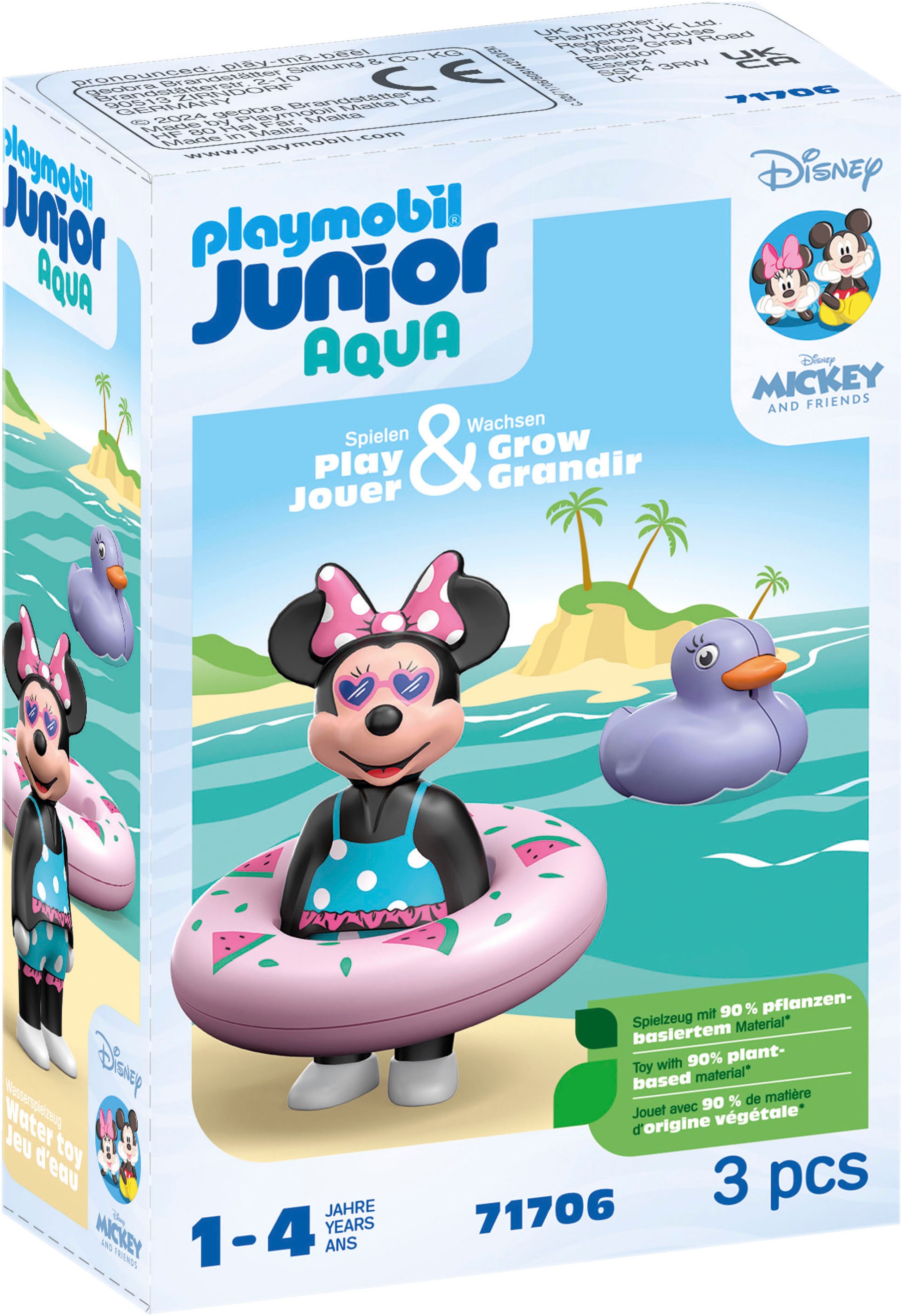 Playmobil® Konstruktions-Spielset »Minnies Strandausflug, JUNIOR & Disney«, (3 St.), Made in Europe