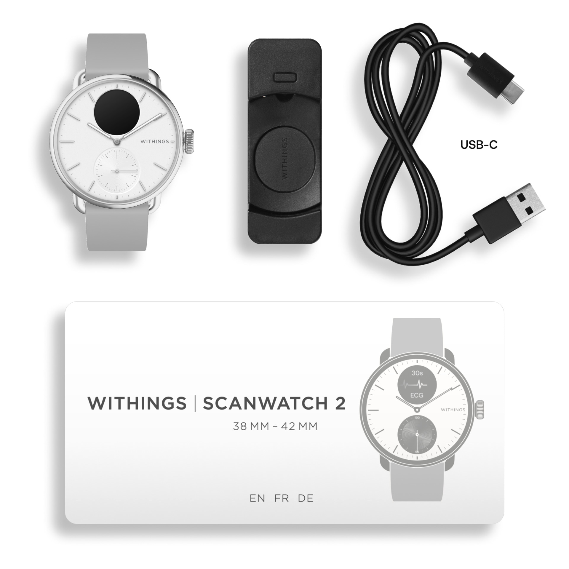 Withings Smartwatch »ScanWatch 2 (38 mm)«, (1,6 cm / 0,63 Zoll), Proprietär,)