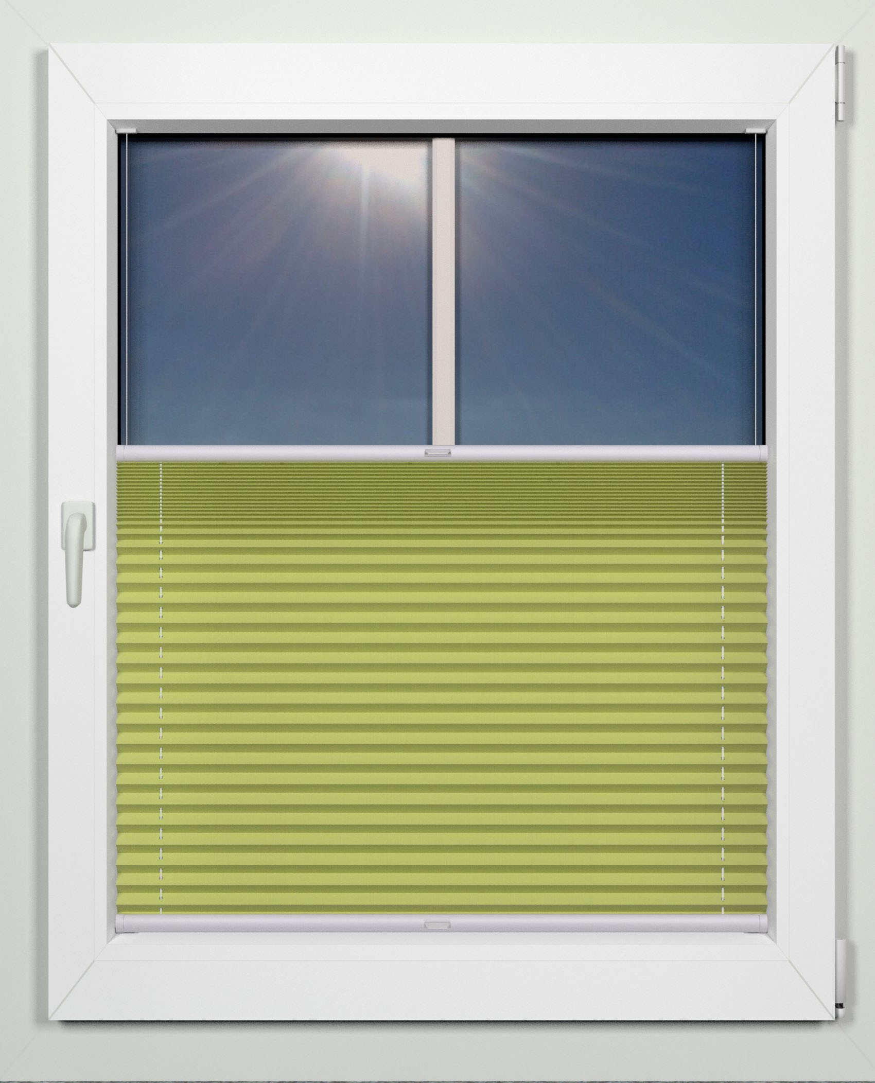 indeko Plissee »simple« Lichtschutz mit Bohren verspannt nach Maß