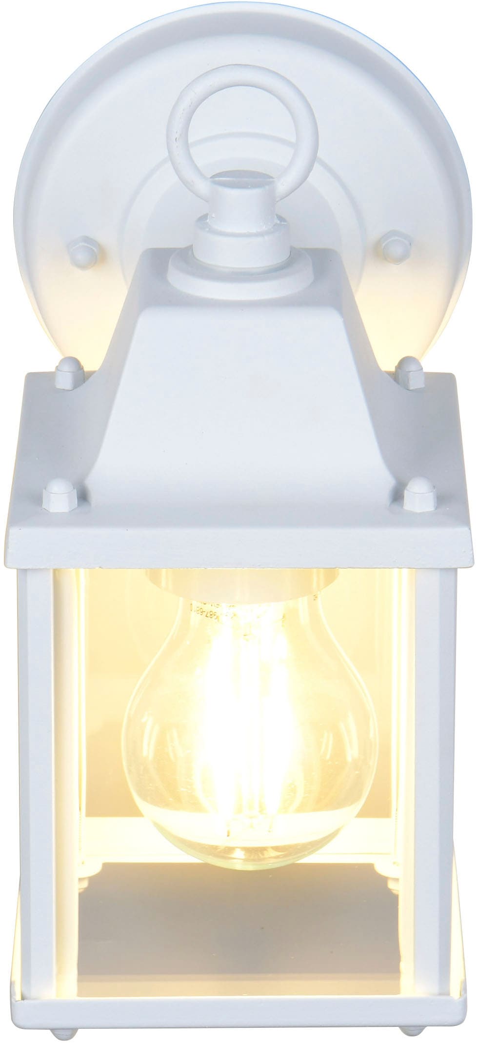 TRIO Leuchten Außen-Wandleuchte »MIRANDE, Hauswand Leuchte Laterne mit Glasschirm, exkl 1x E27 max 40W« E27 1 Stk. warmweiß - kaltweiß IP23, Outdoor Wandlampe für wechselbare Leuchtmittel Höhe 23cm