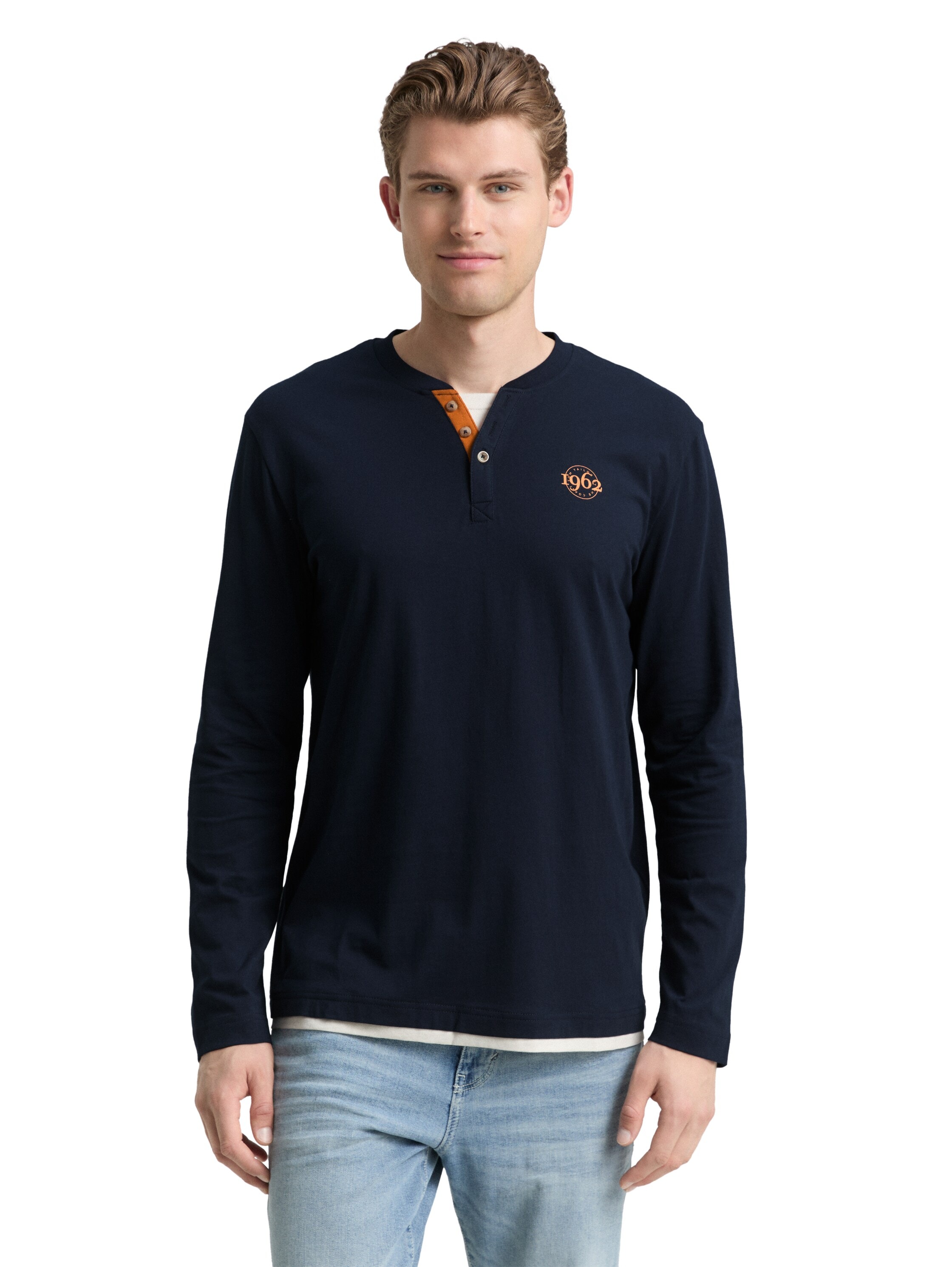 TOM TAILOR Langarmshirt mit Logo Print