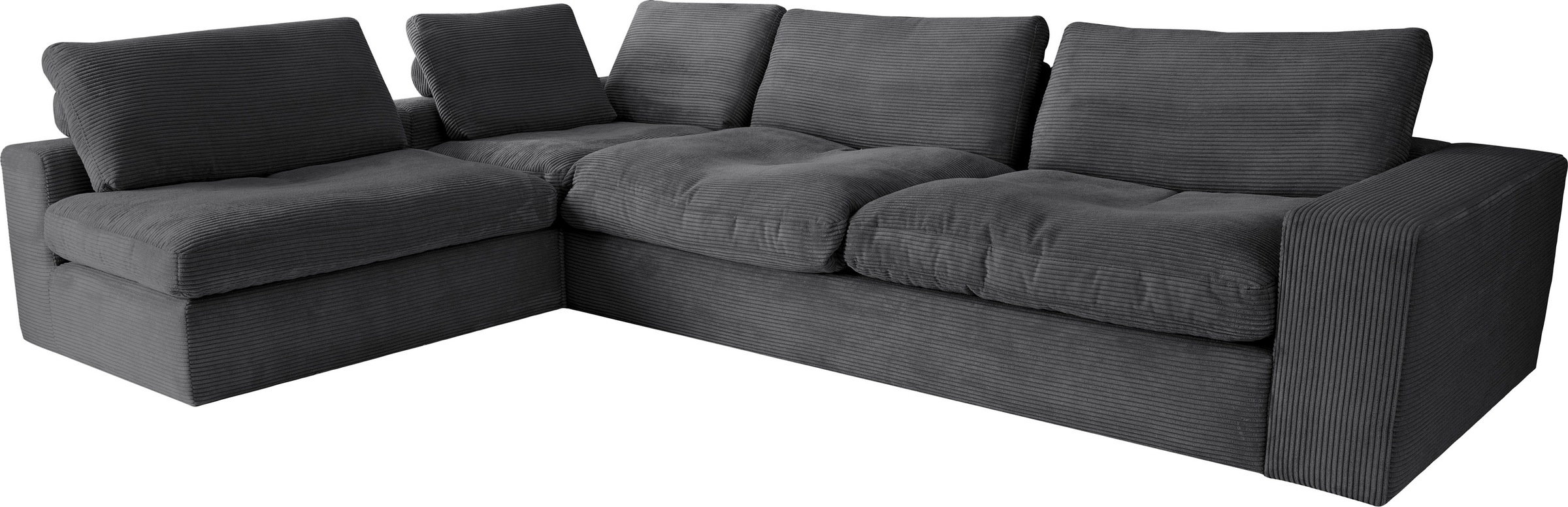 alina Ecksofa »Sandy«, mit losen Sitz und Rückenkissen, in modernem Cordstoff