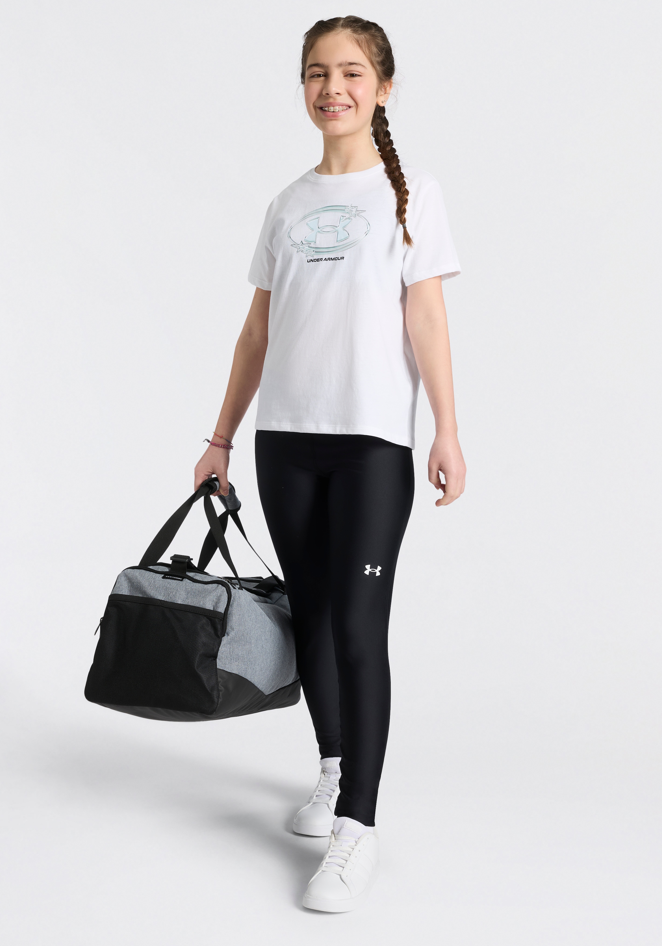 Under Armour® T-Shirt mit geripptem Kragen, aus Baumwolle und Polyester