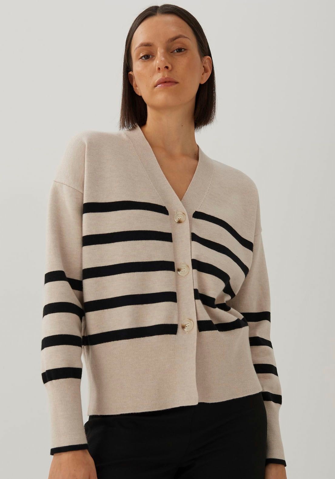 someday Strickjacke In gestreifter Optik
