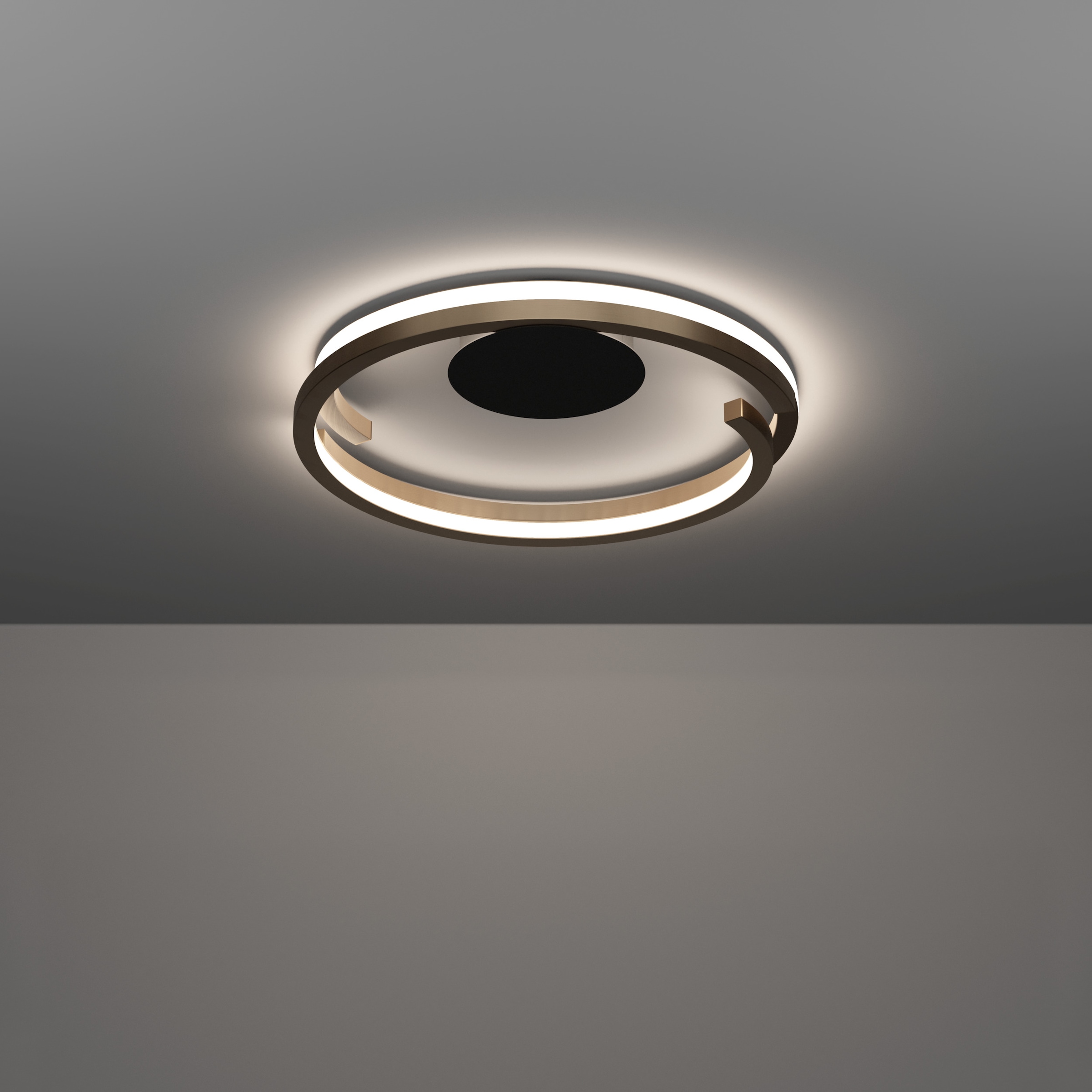 EGLO LED Deckenleuchte »MEZZOMONTE Deckenlampe - Alu, Stahl - LED;LED - 1X20W;1X20W - IP20« LED-Modul 1 Stk. Kaltweiß | Neutralweiß | Warmweiß Wohzimmerlampe, Esszimmerlampe, Flur, Schlafzimmer, H5 x Ø48 cm