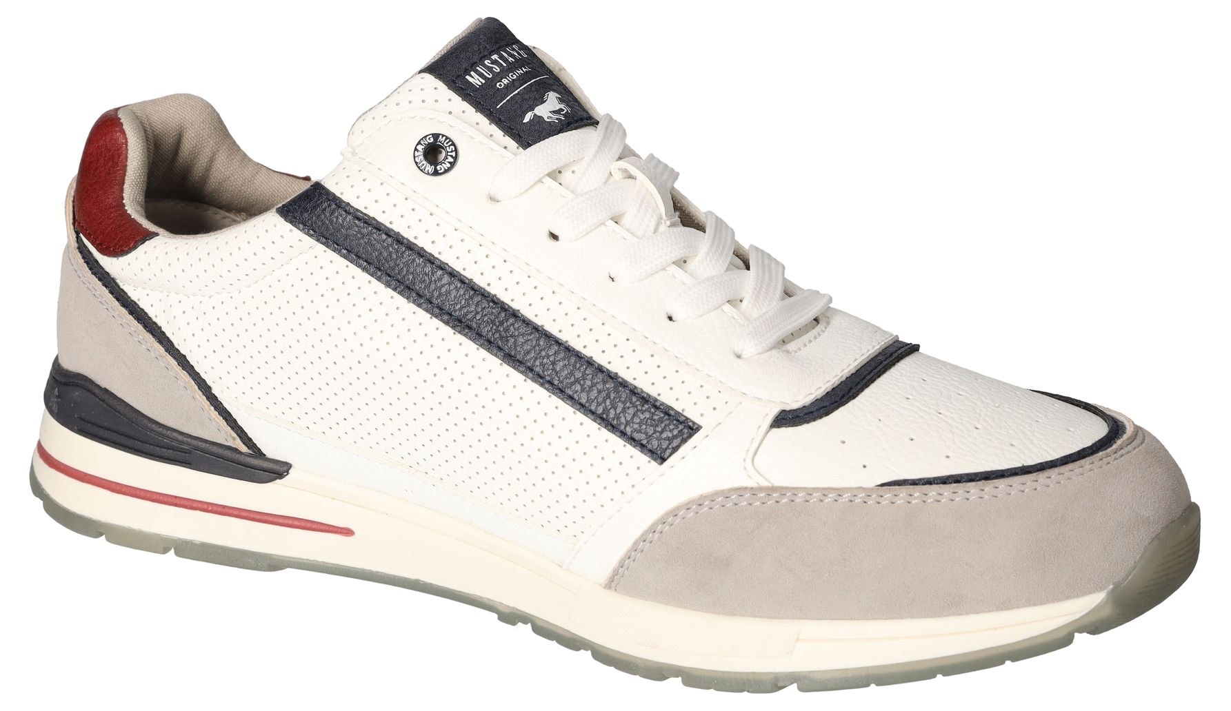 Mustang Shoes Sneaker  mit Außenreißverschluss, Freizeitschuh, Halbschuh, Schnürschuh