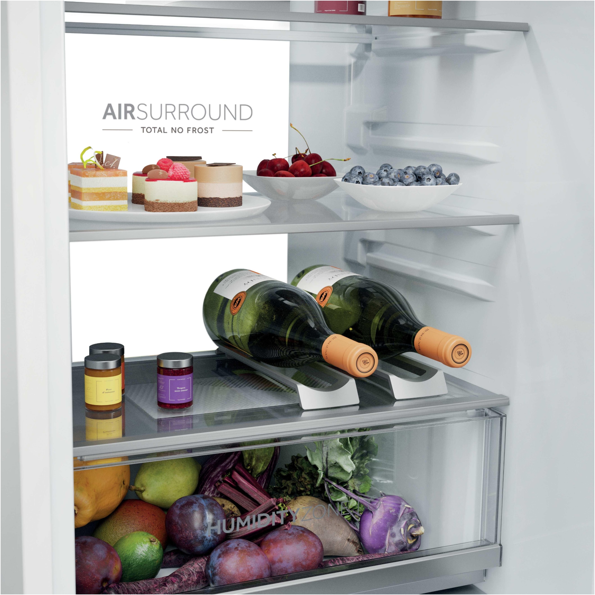 Haier Einbaukühlgefrierkombination ID Titanium 2 »HBQW5518D« 177,2 cm hoch 54 cm breit Humidity Zone: Obst, Gemüse und Salat 2x länger frisch halten