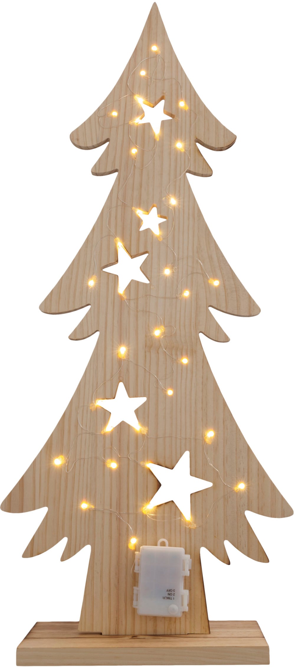 näve LED Baum »Tannenbaum, Weihnachtsdeko mit ca. aus 3 Höhe Holz-Stehleuchte, Jahren cm, online XXL 80 | Garantie kaufen Holz«, Batteriebetrieben