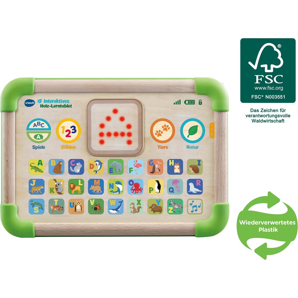 Vtech® Lerntablet »Holzspielzeug, VTechBaby, Interaktives Holz-Lerntablet«