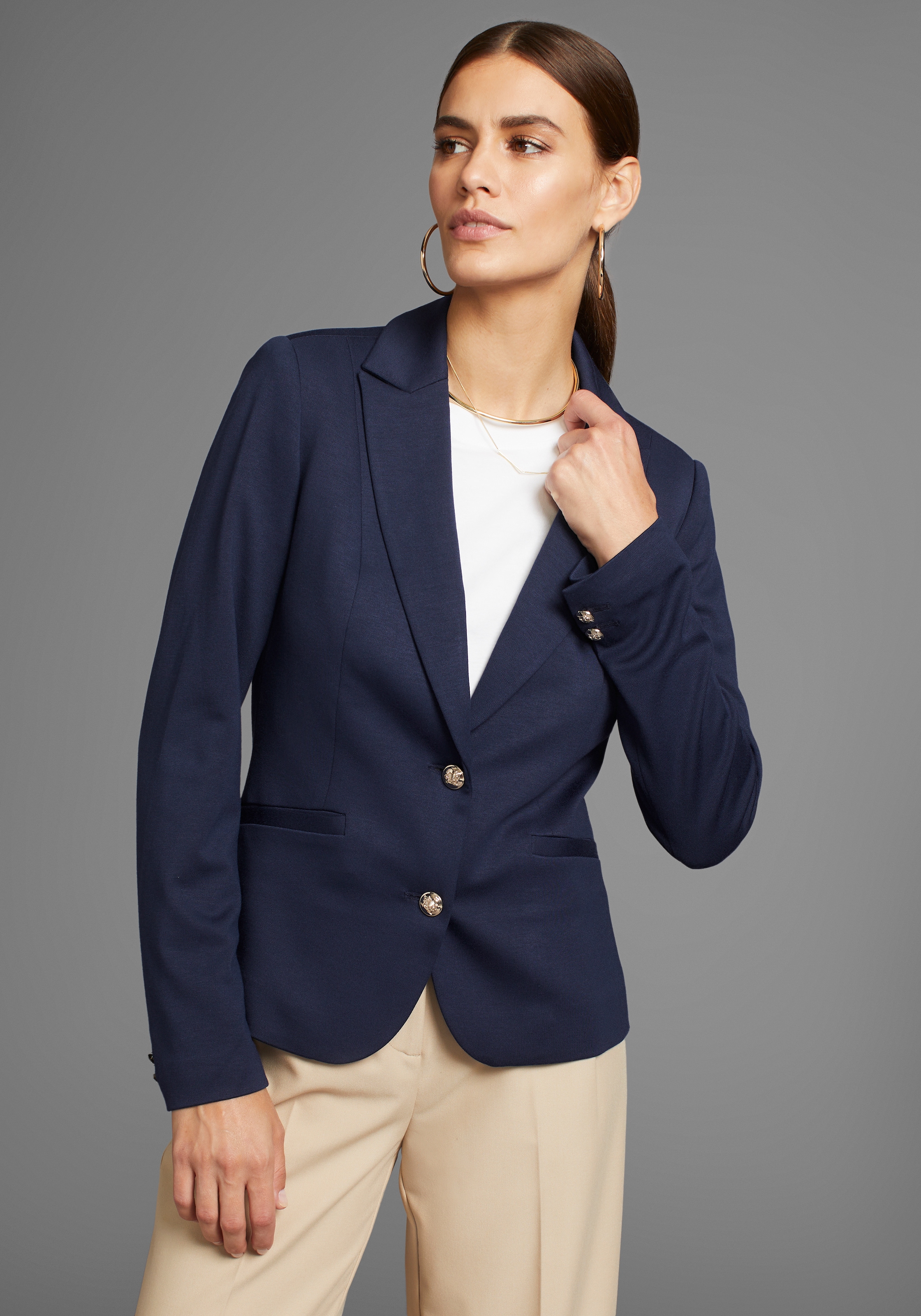 Sweatblazer, mit eleganter Knopfleiste - NEUE KOLLEKTION