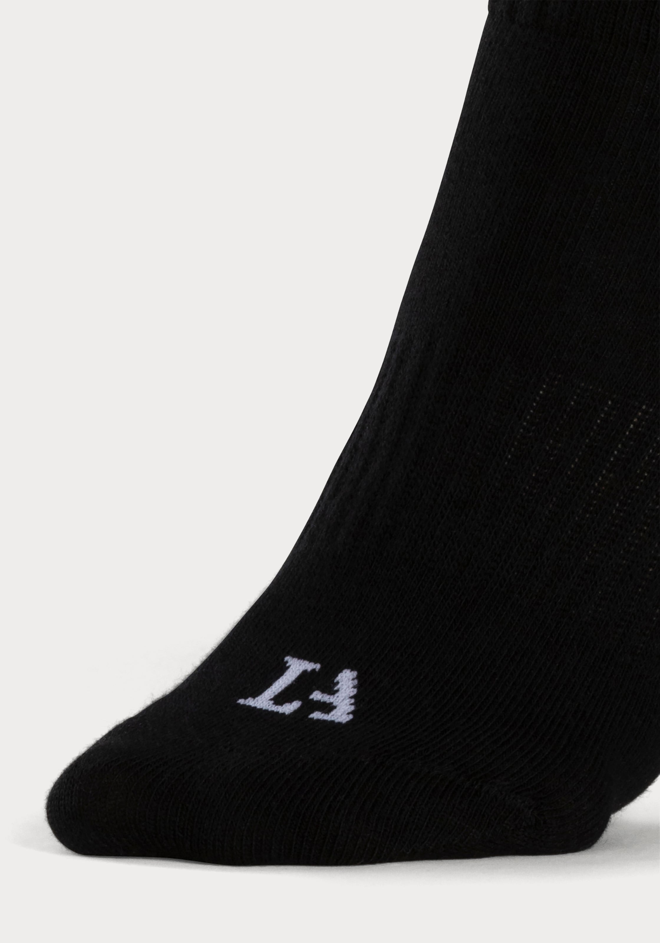 6 ♕ Sneakersocken, mit eingestricktem bei (Set, Paar), LASCANA Marken ACTIVE Logo