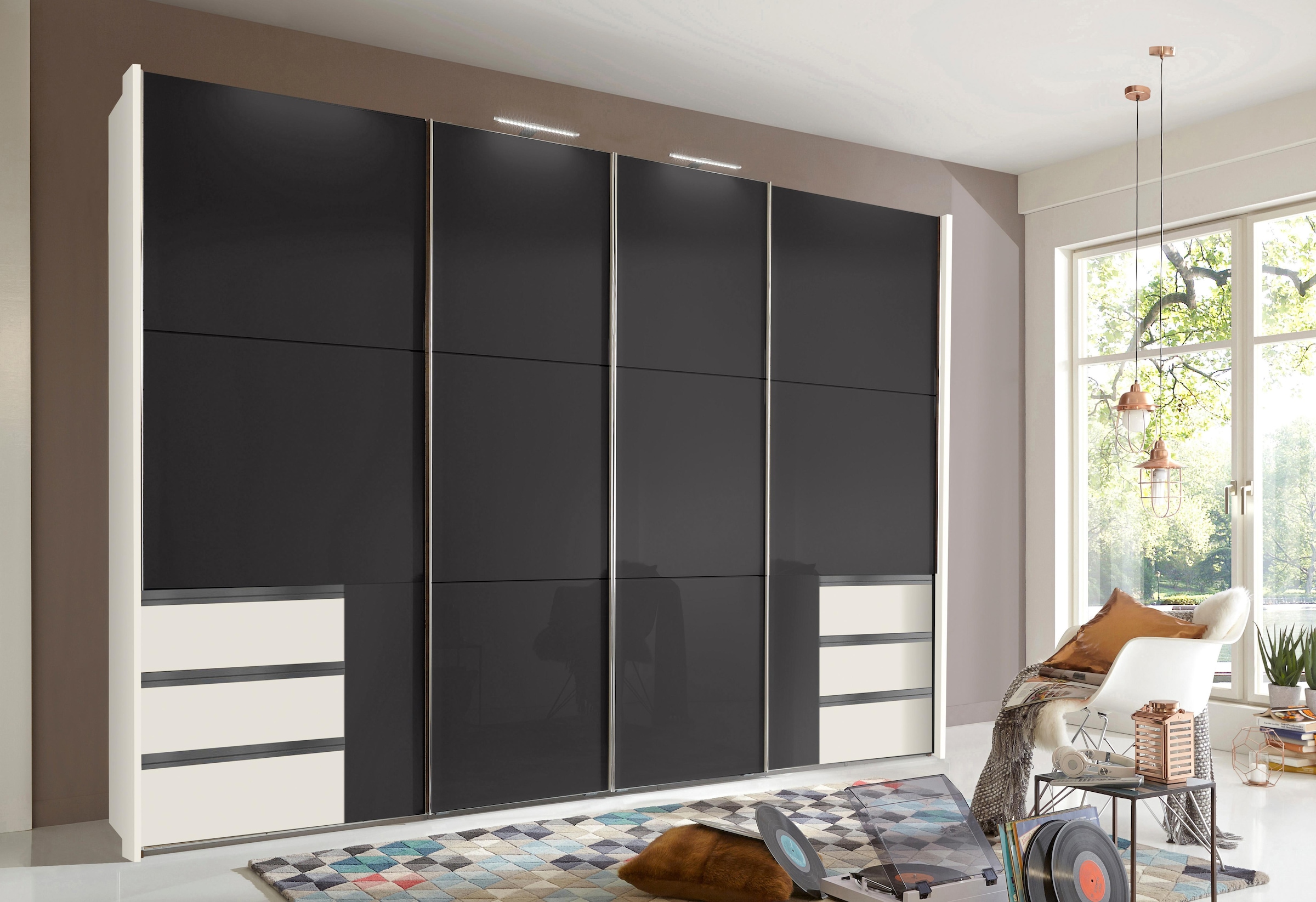 Wimex Schwebetürenschrank »Level by fresh to go« mit Glastüren und Synchronöffnung
