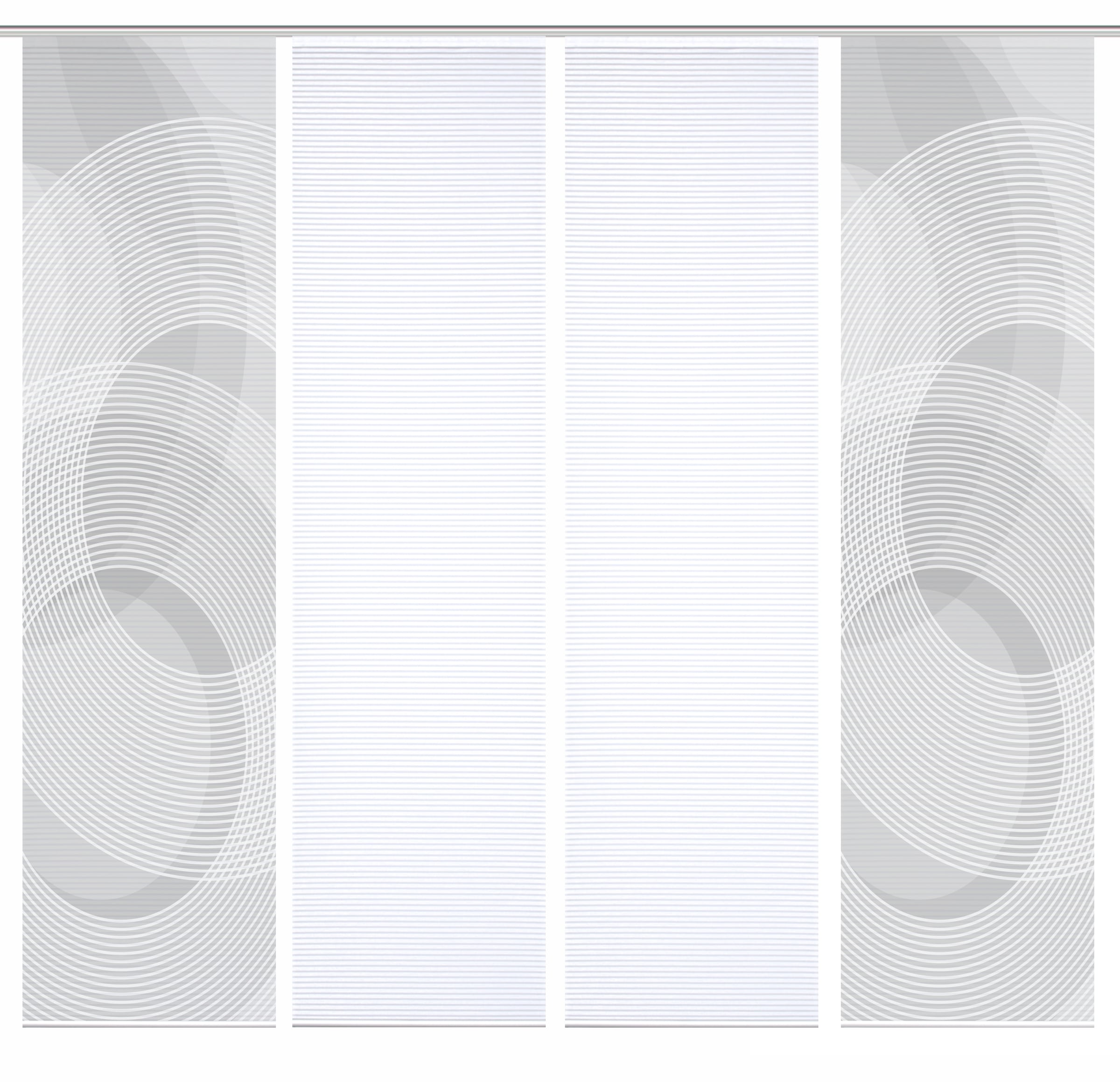 HOME in green Schiebegardine »AFONSO« Paneelwagen 4 Stk. tlg. SET DIGITALDRUCK,BAMBUSOPTIK RECYCELT