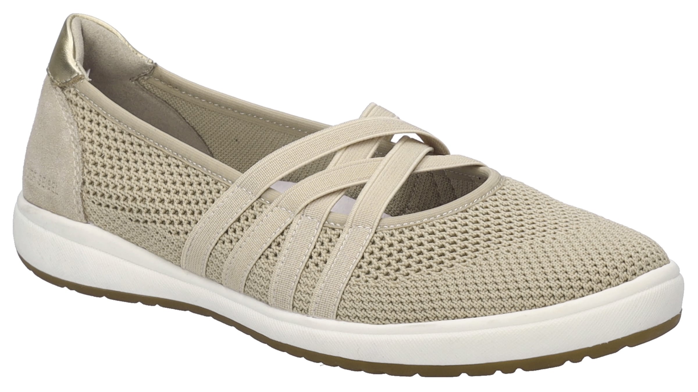 Josef Seibel Riemchenballerina »Caren 67«, Slipper, Sneaker, Schlupfschuh mit Metallic Einsatz an der Ferse