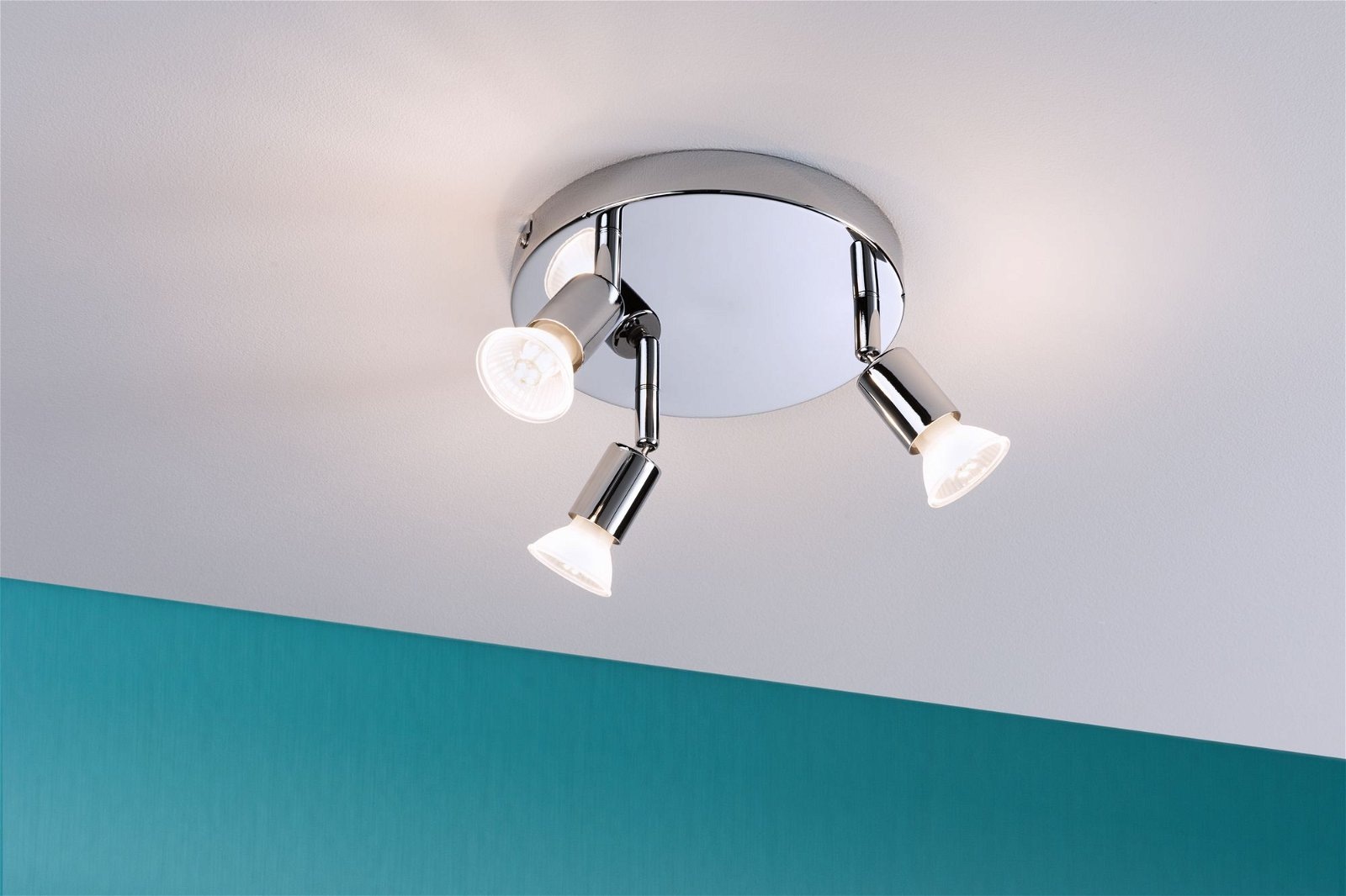 Paulmann Deckenleuchte »Carolina«, 3 flammig, Leuchtmittel GU10 | ohne Leuchtmittel, Spotlight IP44 max. 3x10W Chrom 230V Metall, GU 10