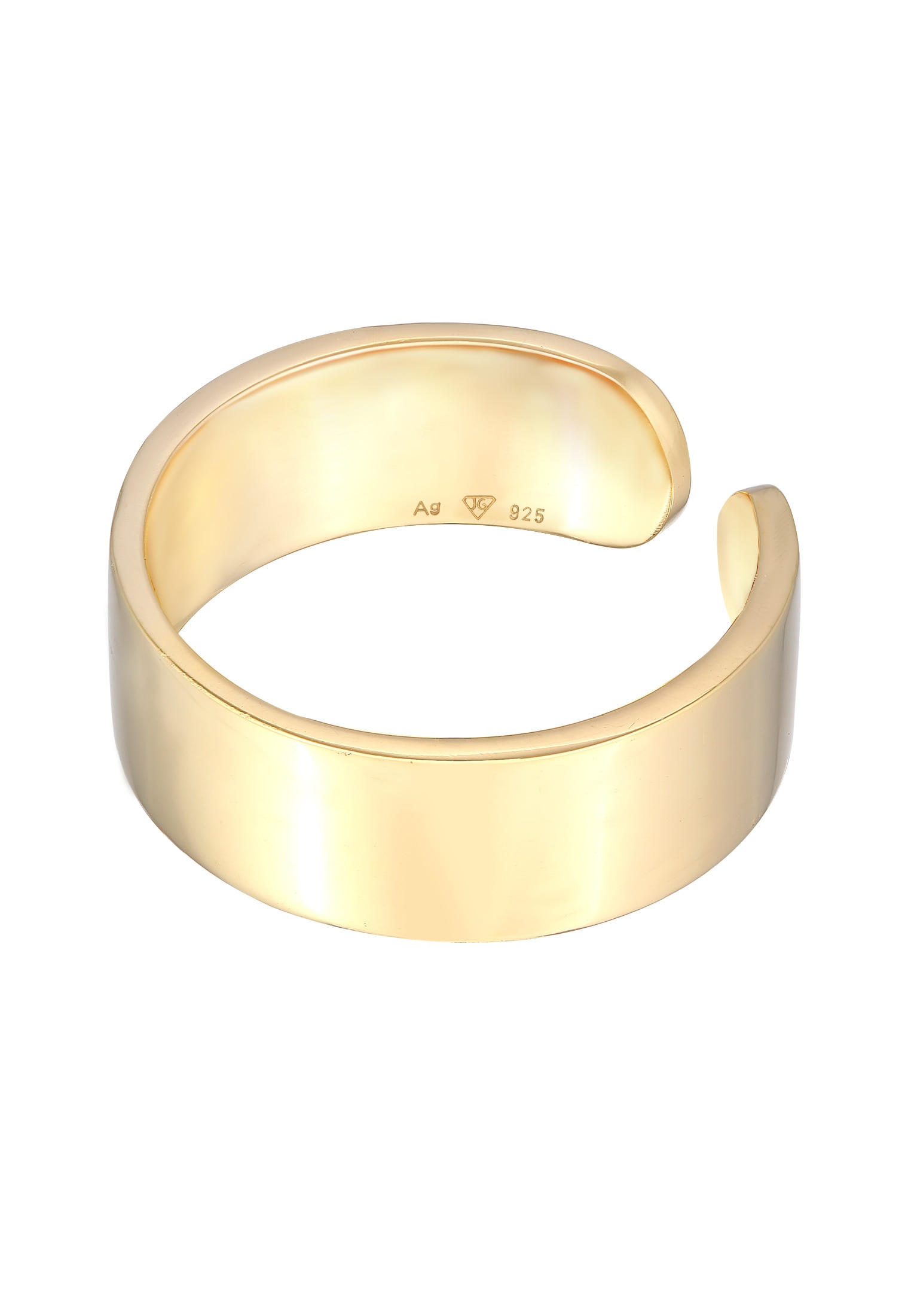 Kuzzoi Silberring »Ring Bandring Klares Design Offen 925 Silber«
