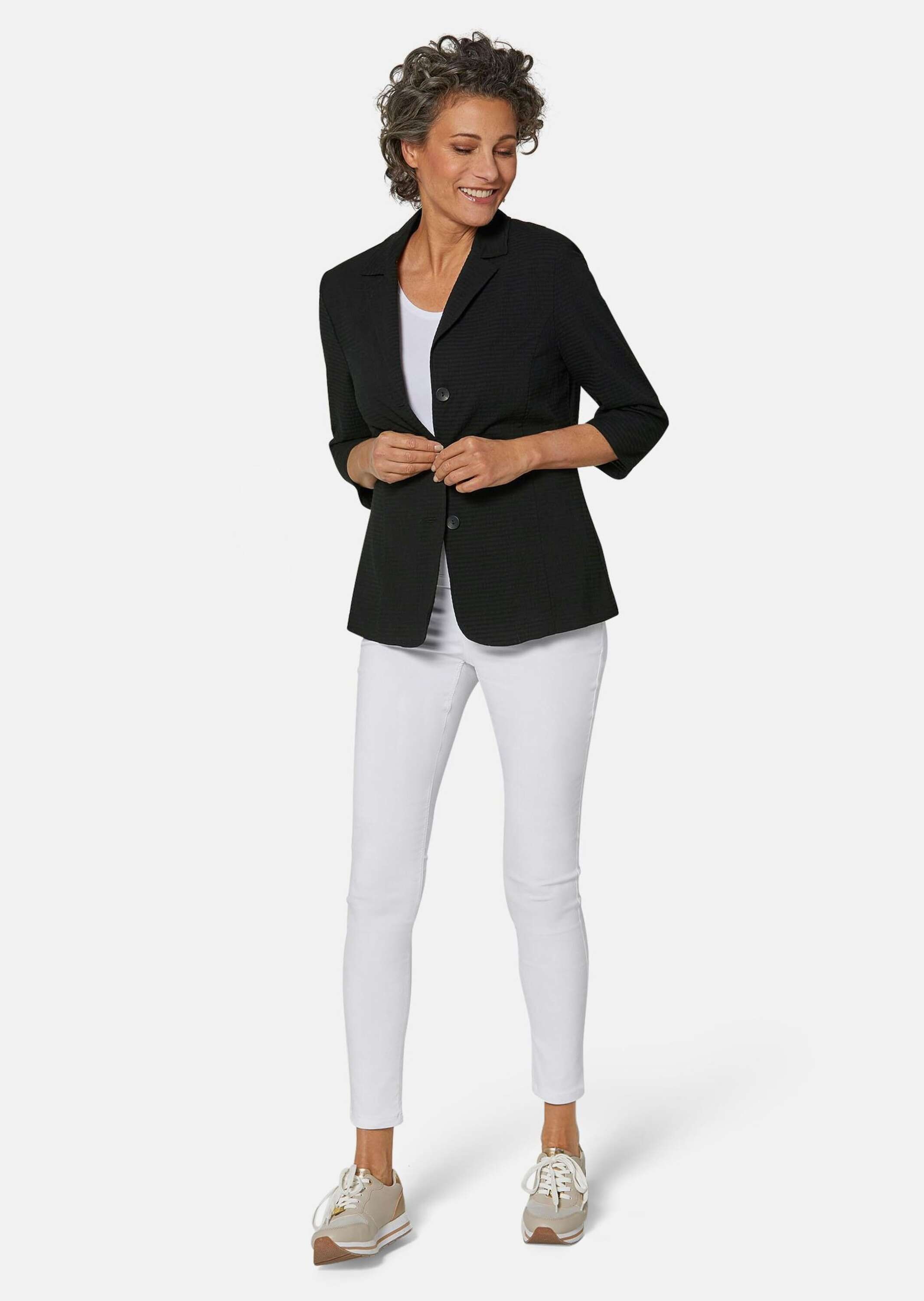 GOLDNER Jackenblazer »Leichte Blusenjacke in Seersucker-Qualität«