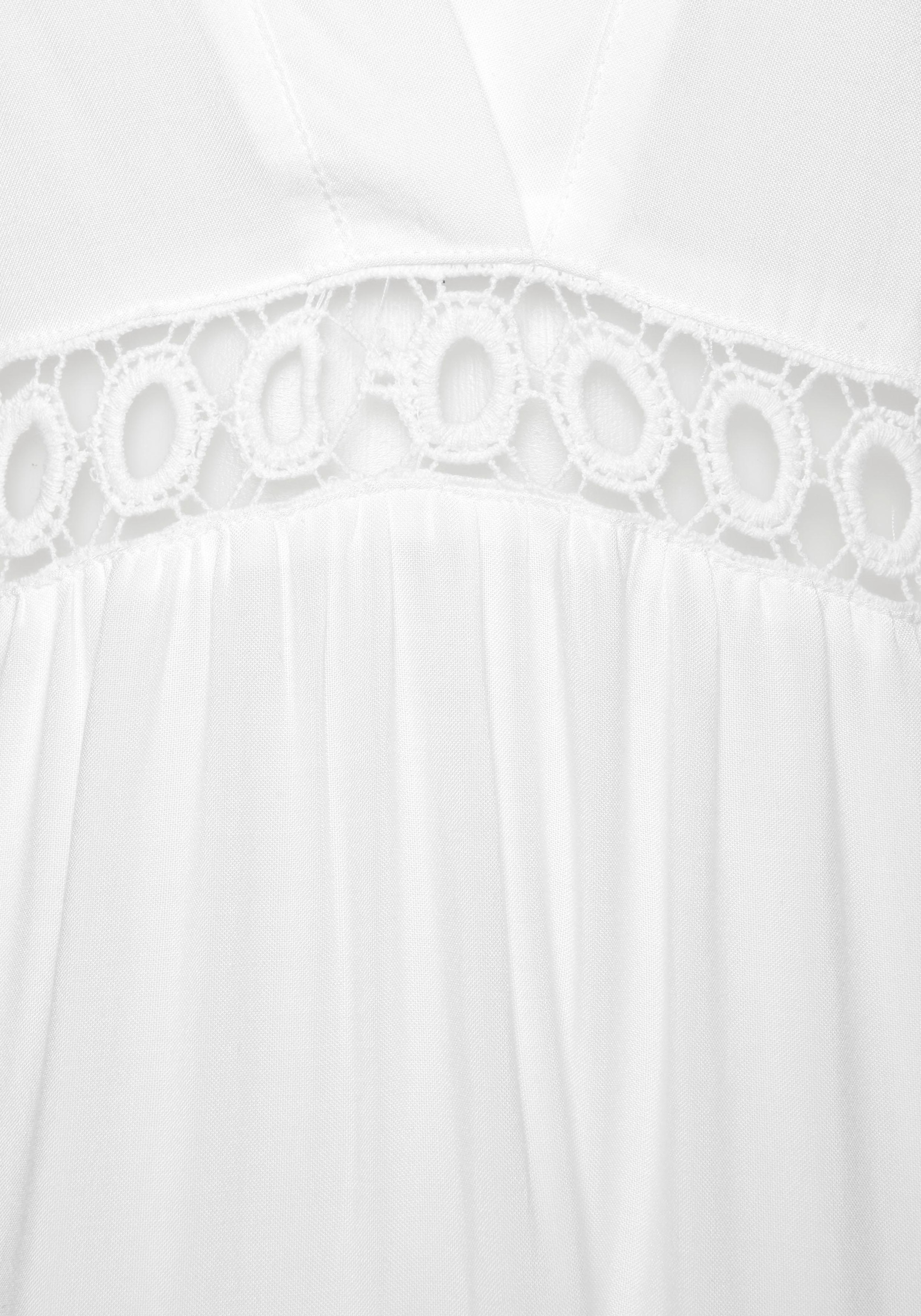 LASCANA Longbluse, mit Spitzeneinsätzen