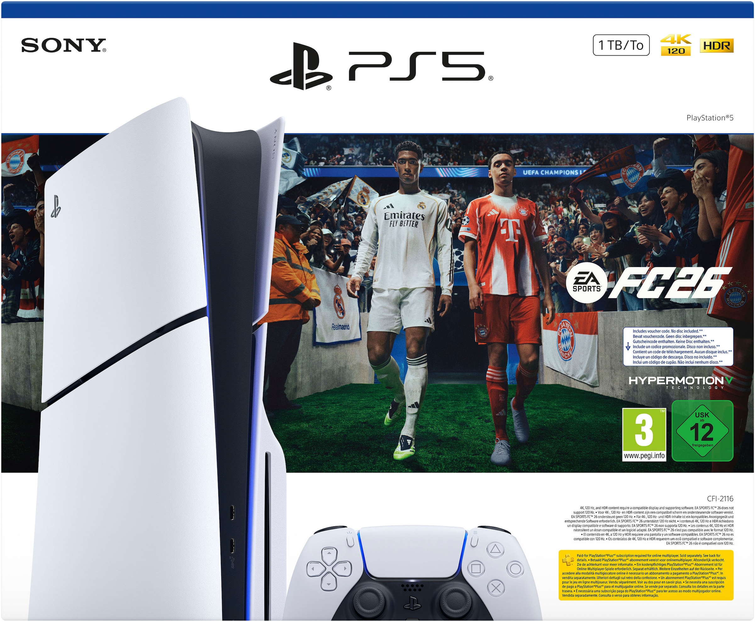 PlayStation 5 Konsolen-Set »PS5 Disk Edition (Slim) - EA Sports FC 26« 1.000 GB Disk Edition (Slim) - EA Sports FC 26 Bundle
