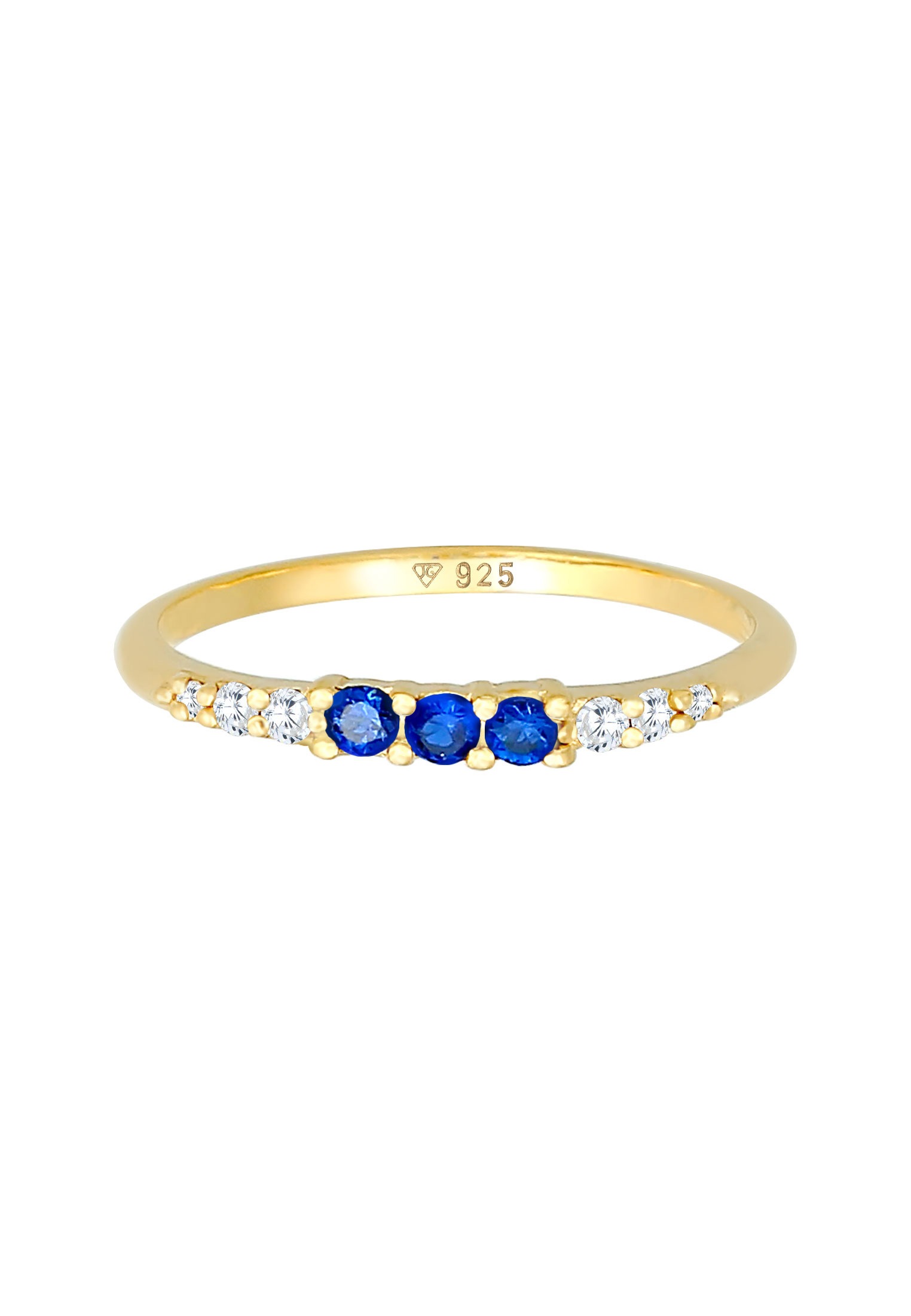 Elli Silberring »Ring Zirkonia Saphir synthetisch Verlobung 925 Silber«