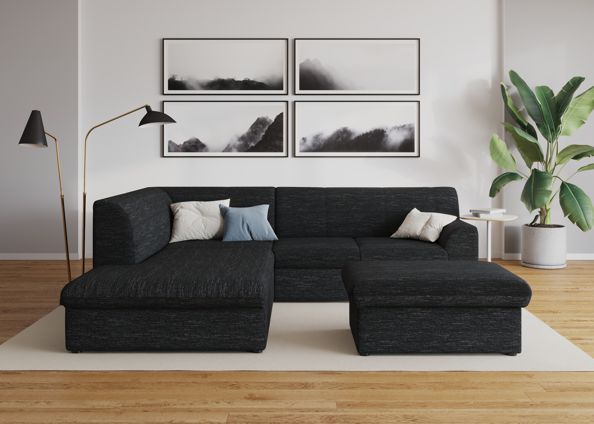 DOMO collection Ecksofa »Topper L-Form«, mit Ottomane, wahlweise mit Schlaffunktion