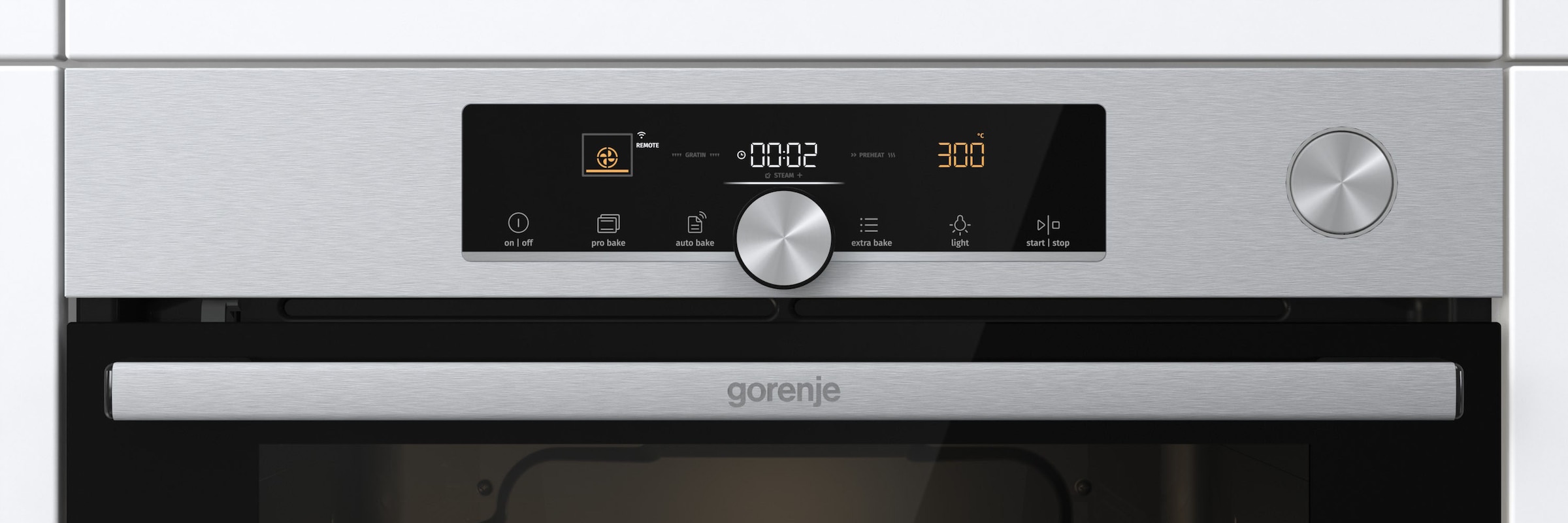 GORENJE Backofen  »BPSA6747A08XWI«, Pyrolyse, 2fach Teleskopauszug, Wassertank für Dampf, AirFry-Funktion