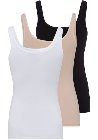 Unterhemd »Cotton Tank Top«, (3 St.)