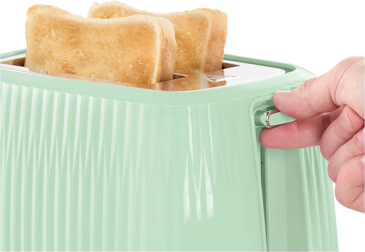 RUSSELL HOBBS Toaster »Eden 27374-56 Pistazie«, 2 Schlitze, 800 W, 6 Bräunungsstufen, Hebefunktion, Auftau-, Aufwärm- & Stoppfunktion