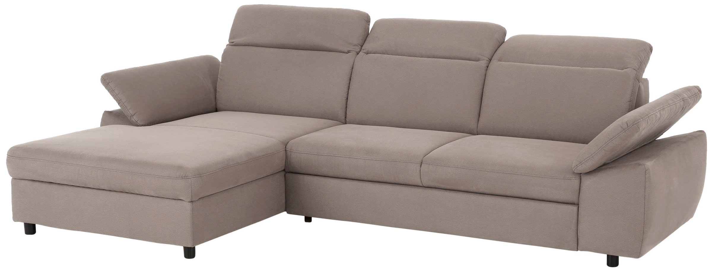 Home affaire Ecksofa »Mauritius L-Form«, mit Kopfteil- und Armlehnverstellung, mit Bettfunktion und Bettkasten
