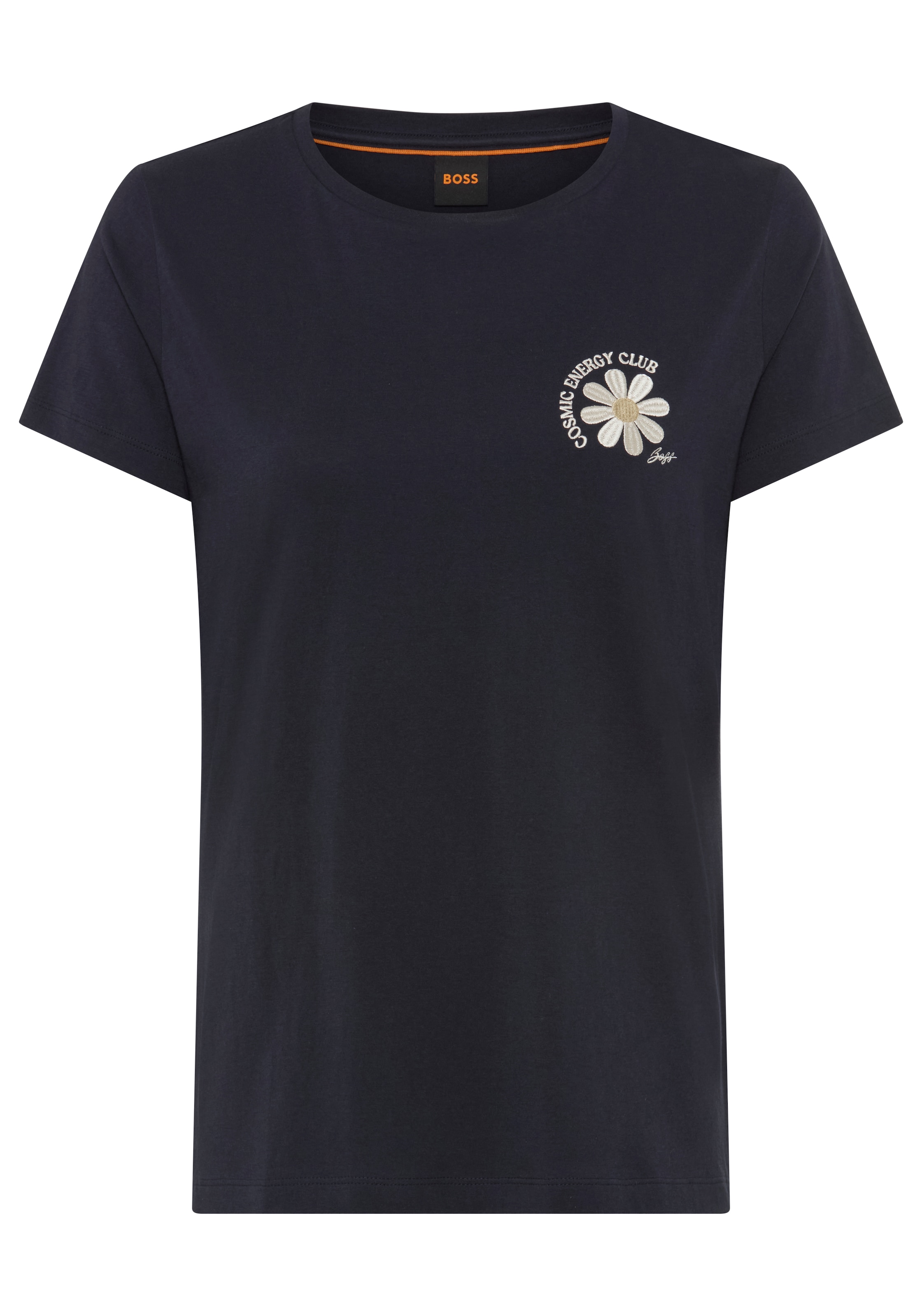 BOSS ORANGE T-Shirt »Elove Premium Damenmode« mit Stickerei, Slim Fit