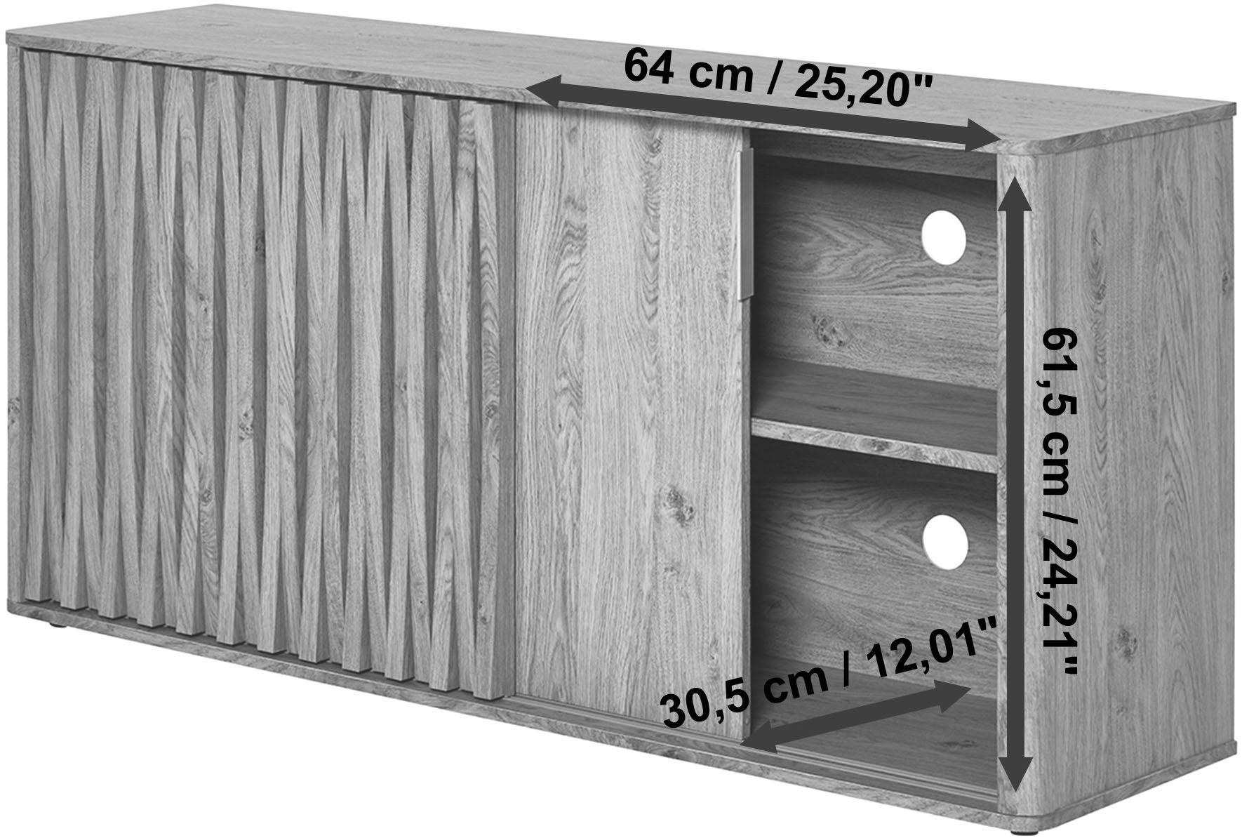 Jahnke Sideboard »FLOW SB 150« 1 Stk. tlg. Sideboard, 2 Schiebetüren, Breite 150 cm