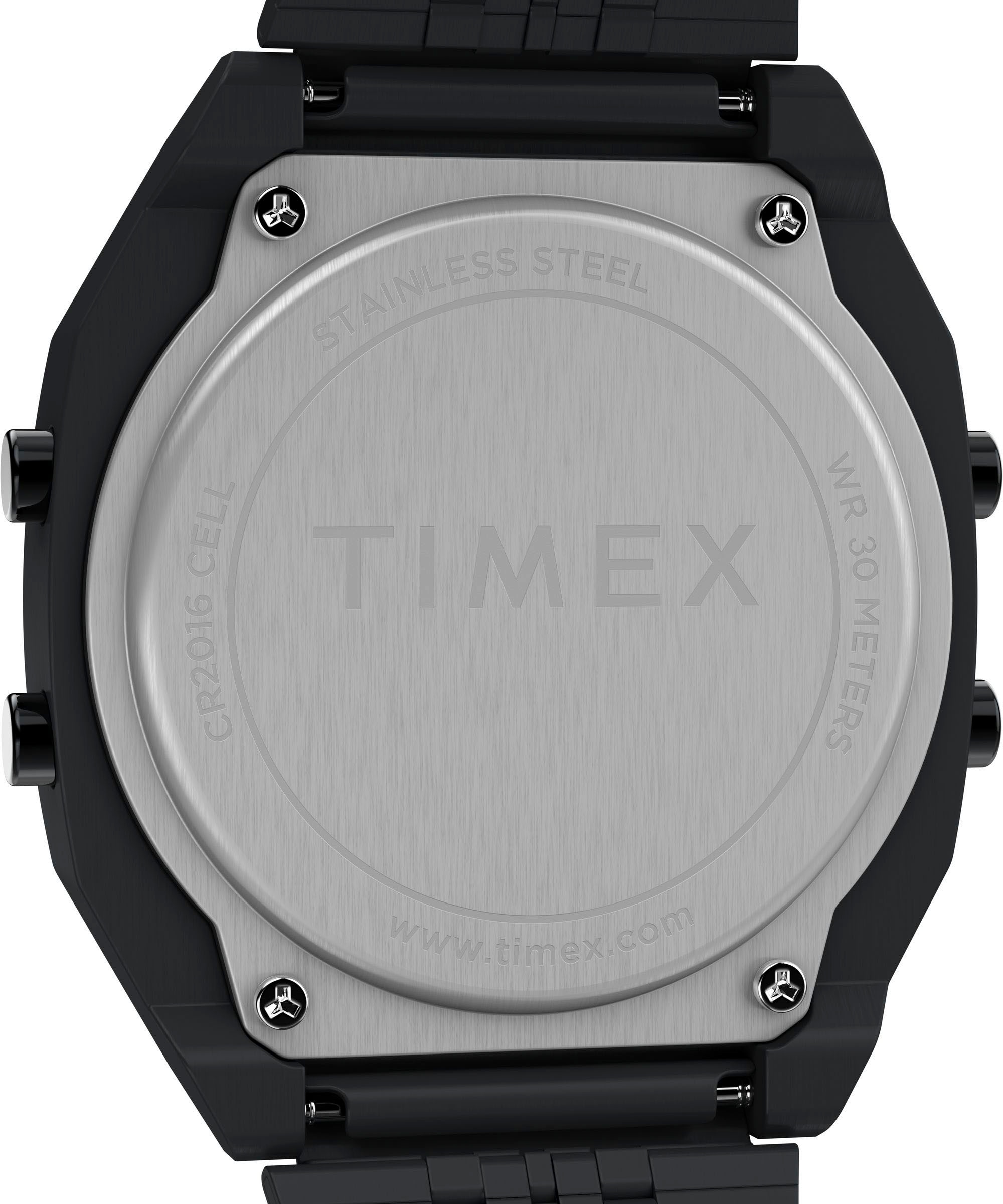 Timex Digitaluhr »TIMEX LAB TIMEX 80«, Quarzuhr, Armbanduhr, Herrenuhr,Edelstahlarmband