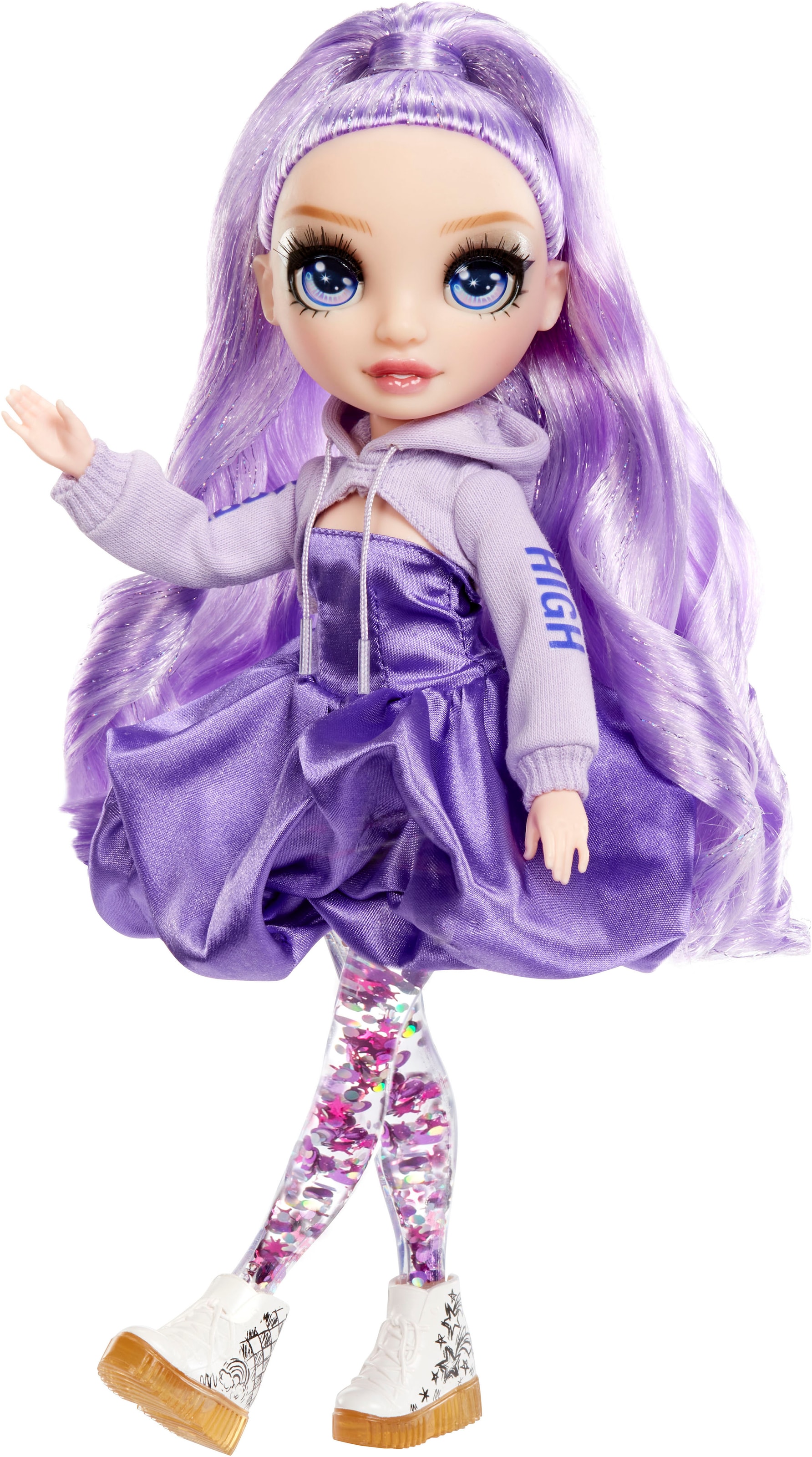 RAINBOW HIGH Anziehpuppe »Rainbow High Sparkle & Shine Fashion Dolls - VIOLA (Purple)«