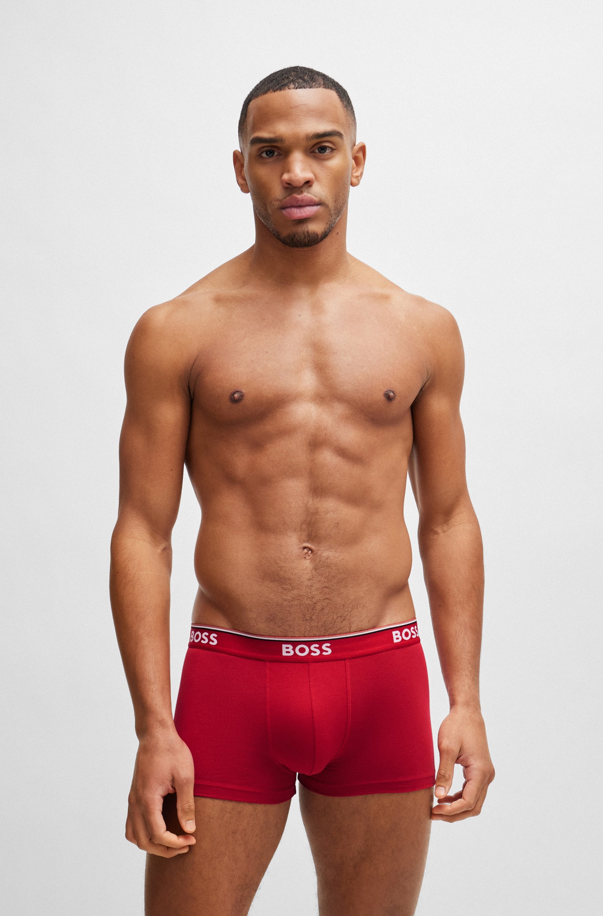 BOSS Boxer »TRUNK 3 PACK«, (3 St.), BOSS Schriftzug auf dem Bund