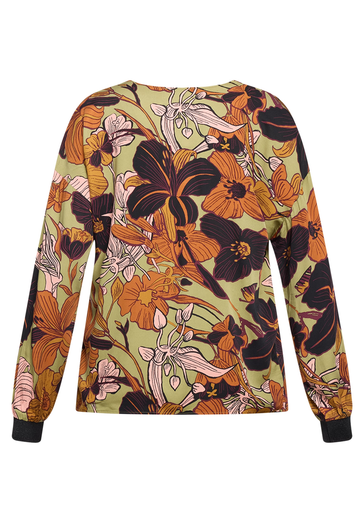 Cartoon Klassische Bluse »Oversize-Bluse mit Rippbündchen«